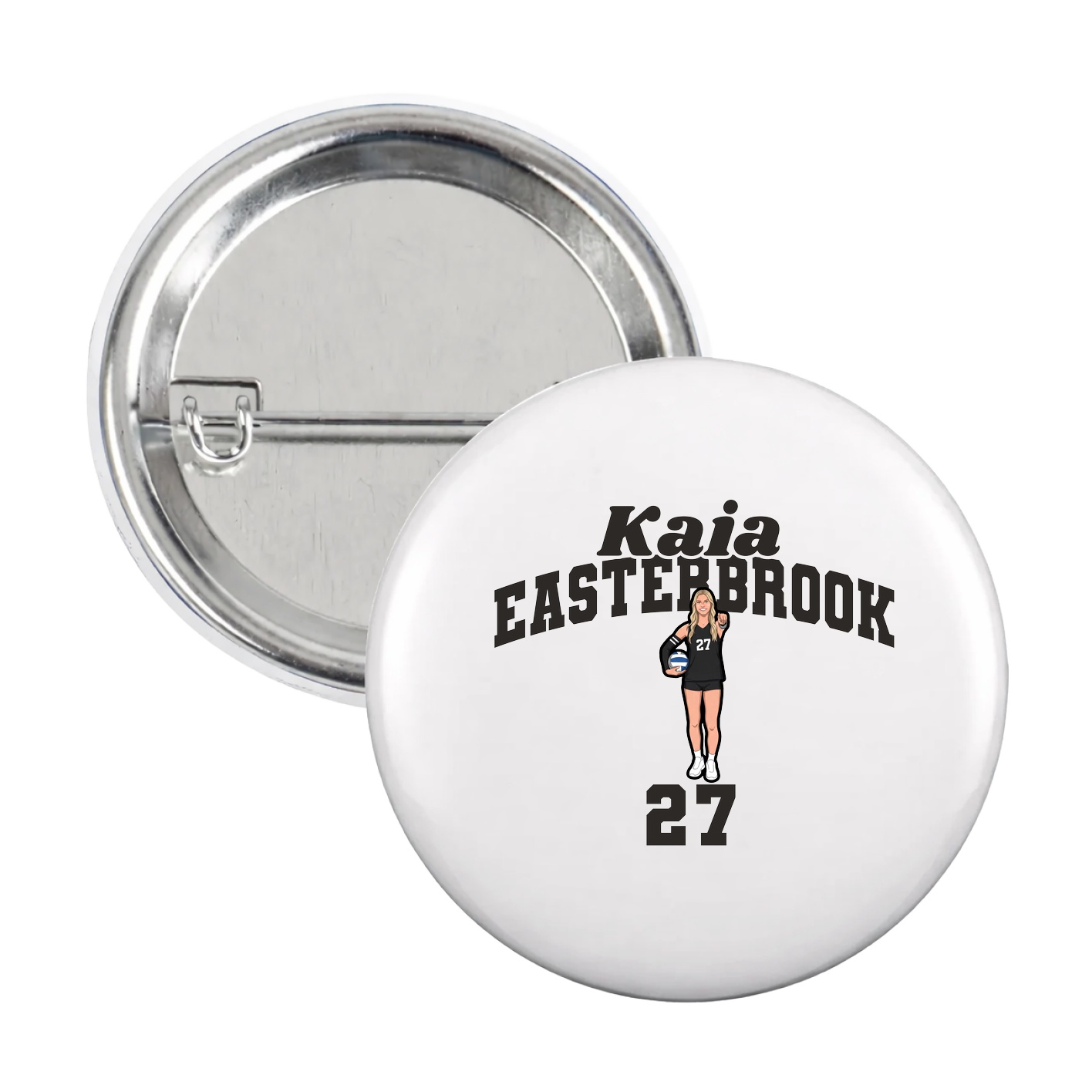 Game Day Button — Signature Arch in White