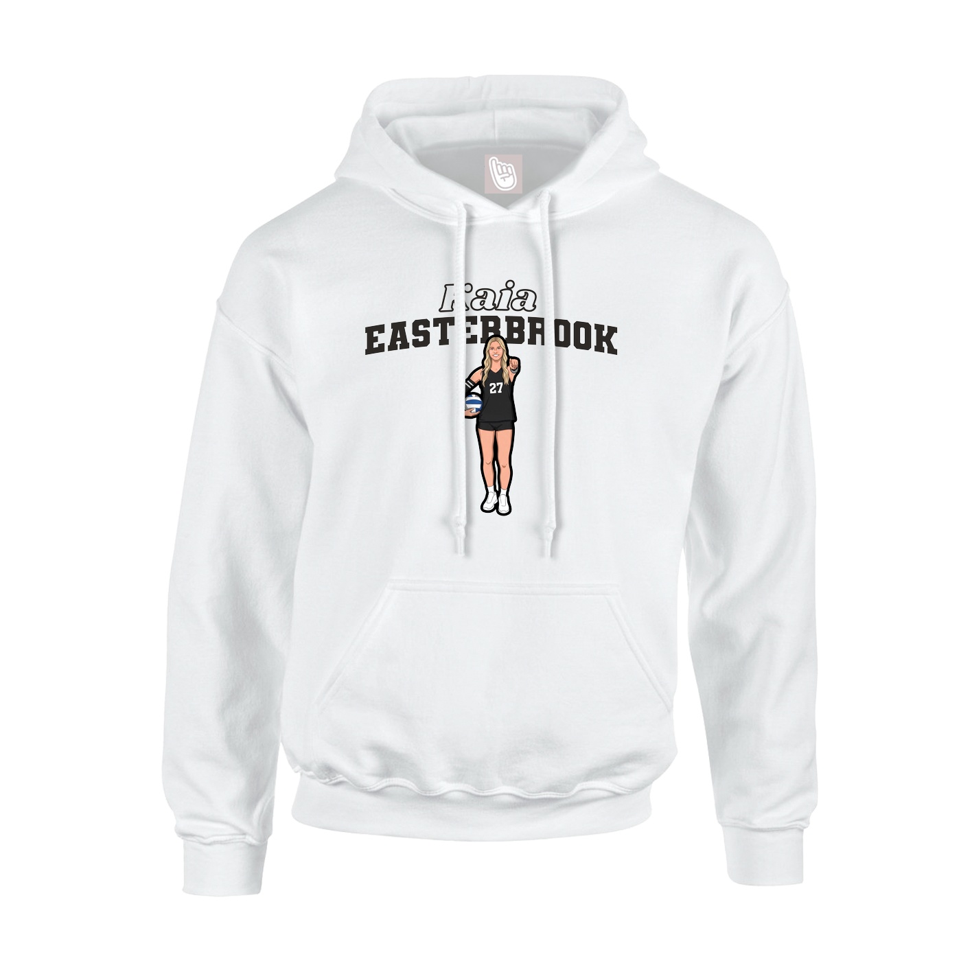 Hoodie — Name Arch in White