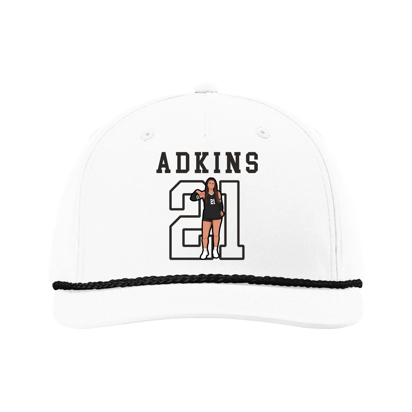 Five-Panel Classic Rope Cap — Shirsey in White