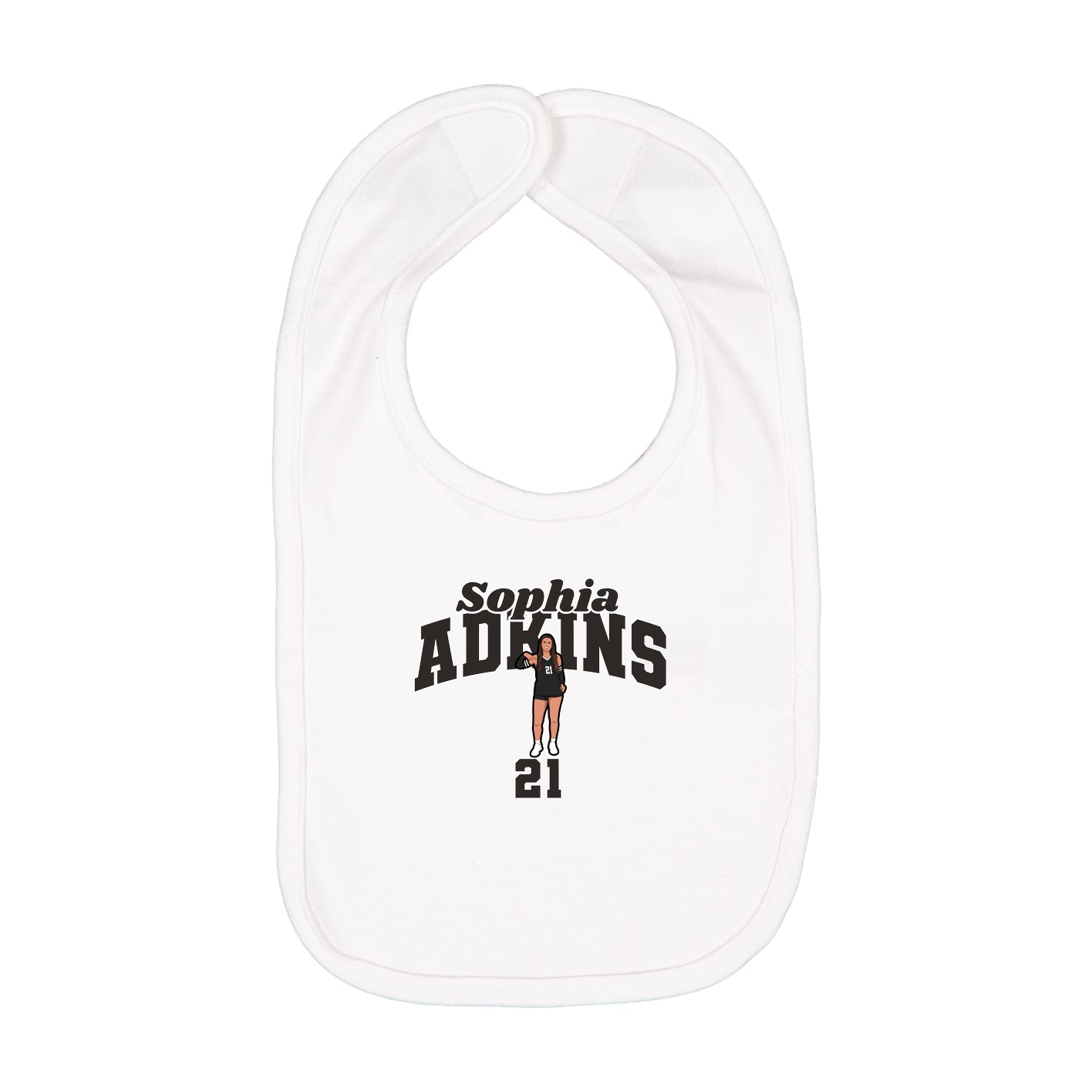 Infant Bib — Signature Arch in White