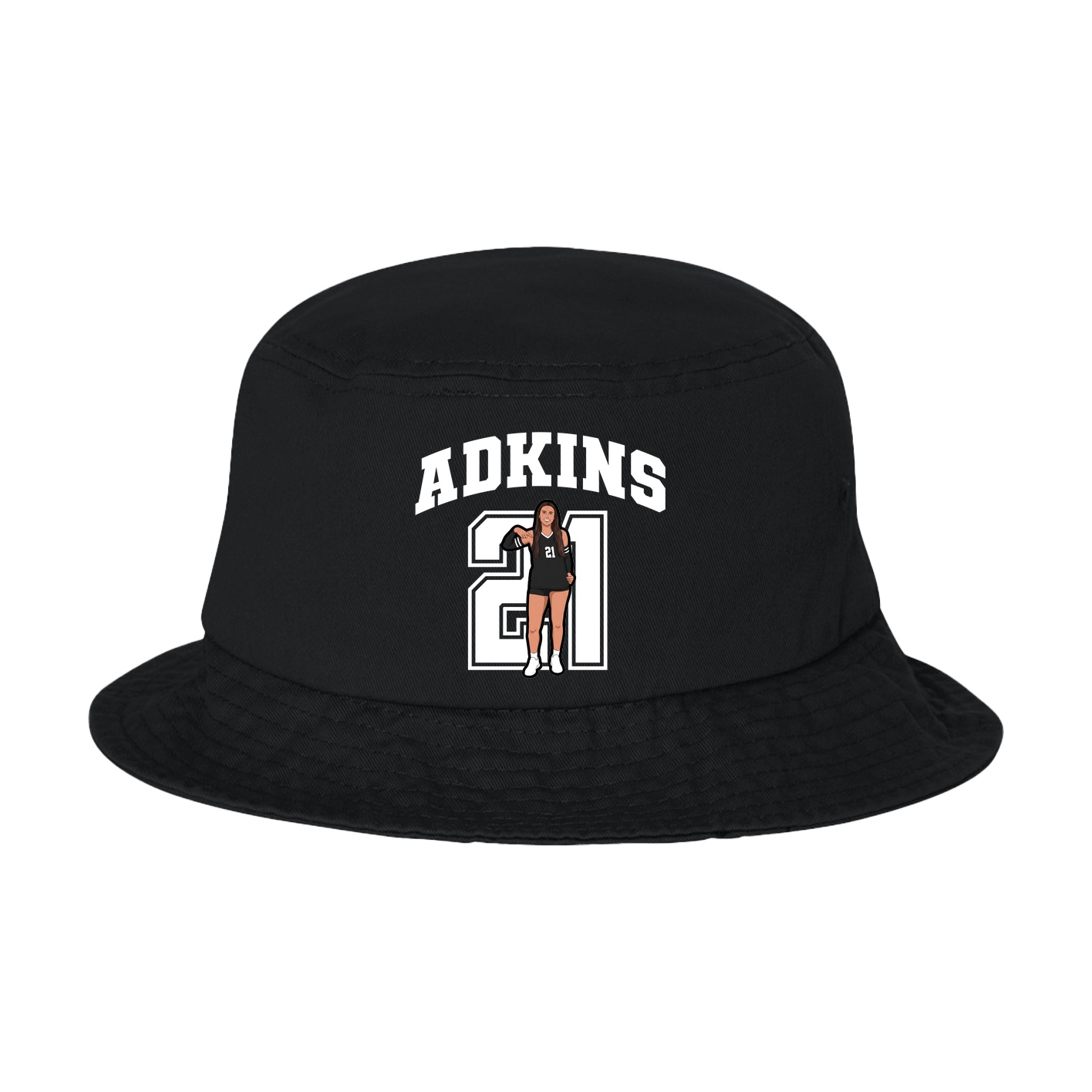 Bucket Cap — Number in Black