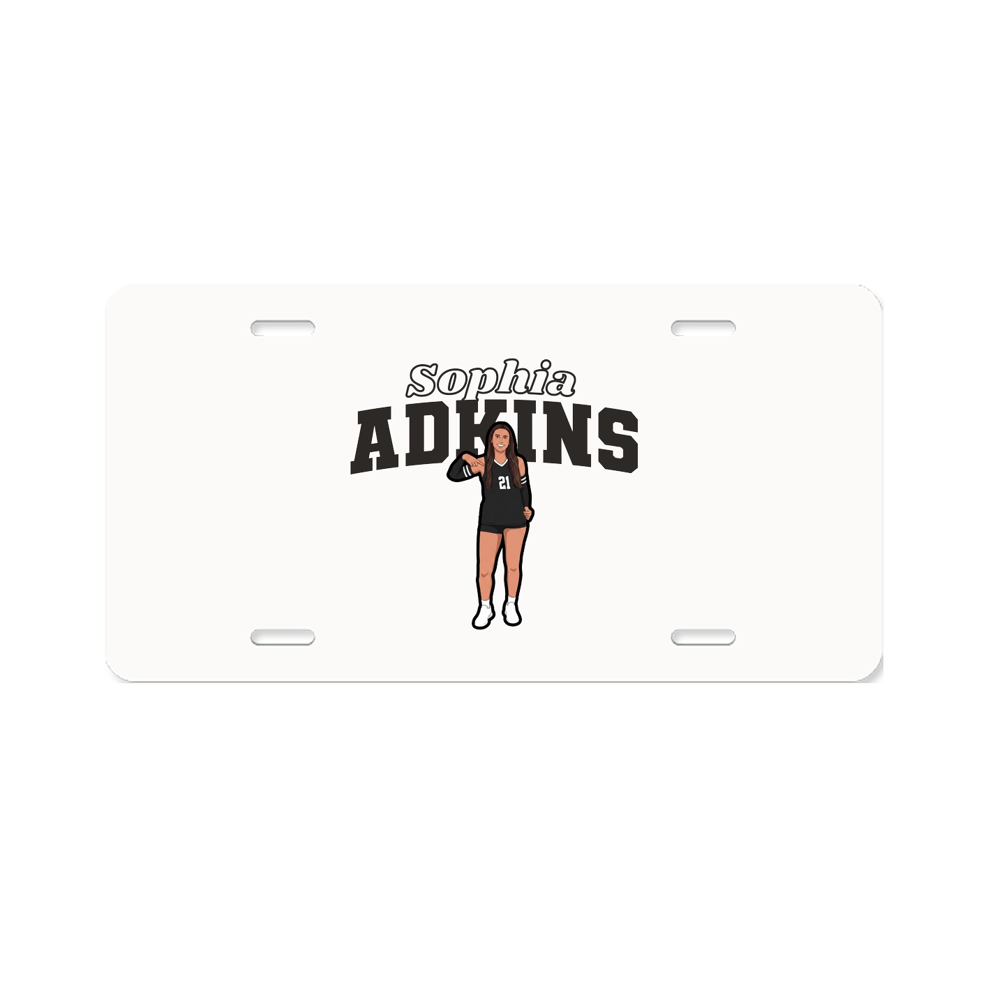 License Plate — Name Arch in Classic