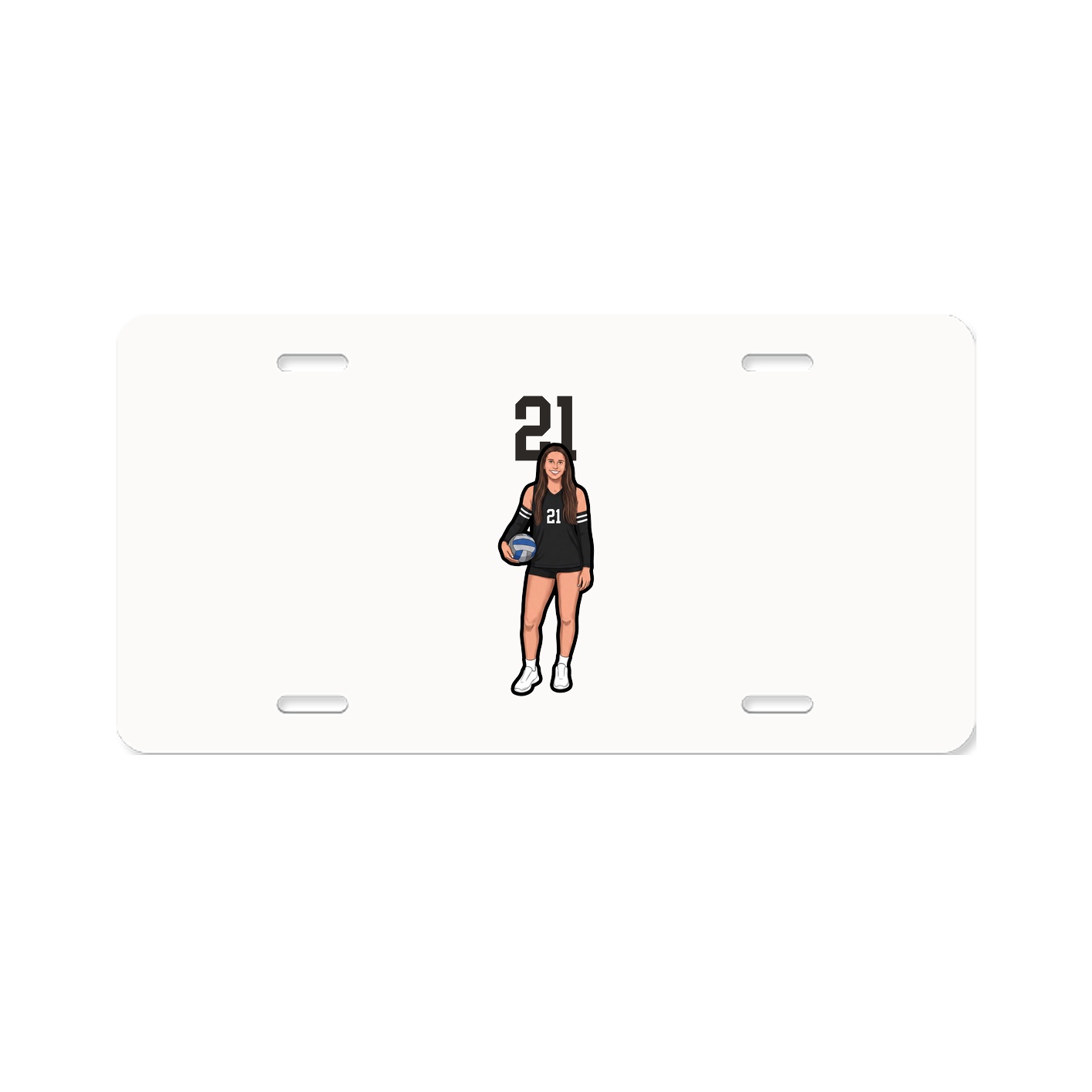 License Plate — Number Top in Classic