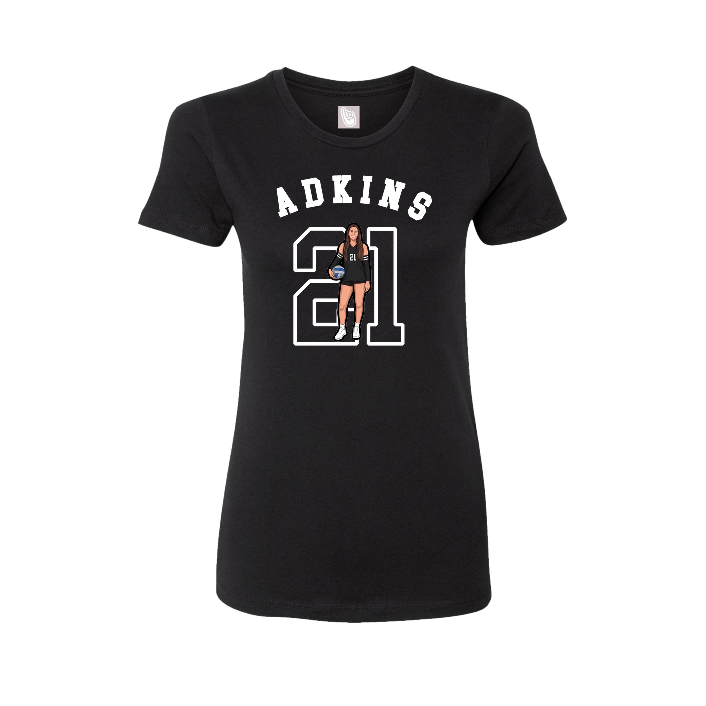 Fitted Women's Tee — Shirsey Arch in Black