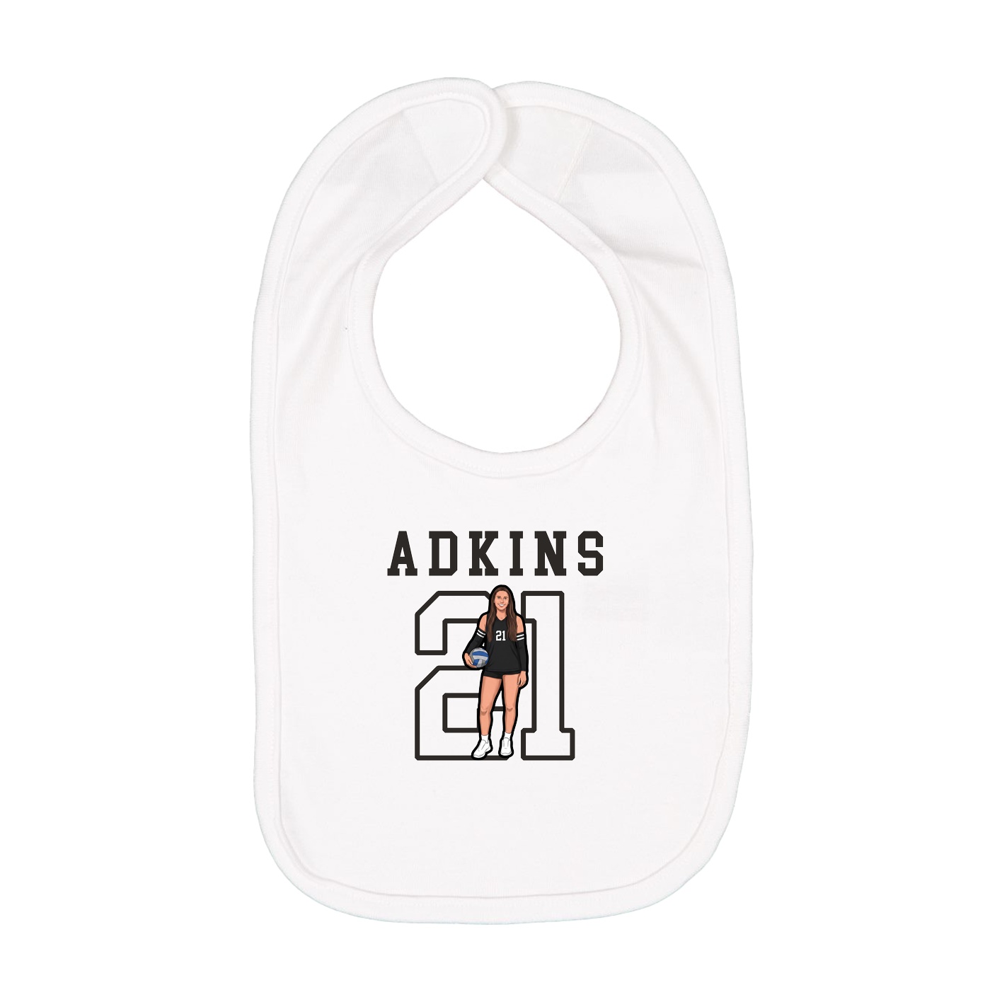 Infant Bib — Shirsey in White