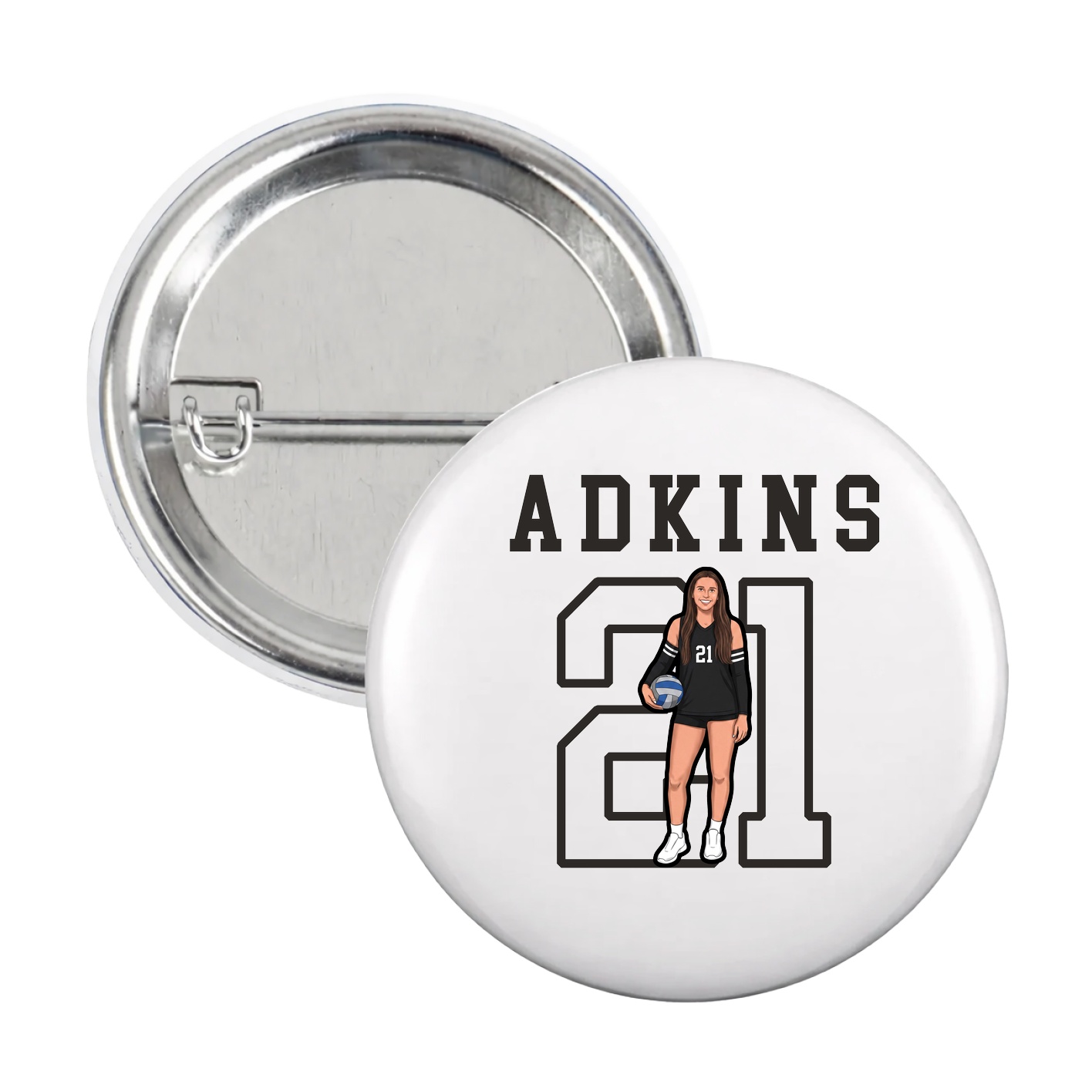 Game Day Button — Shirsey in White