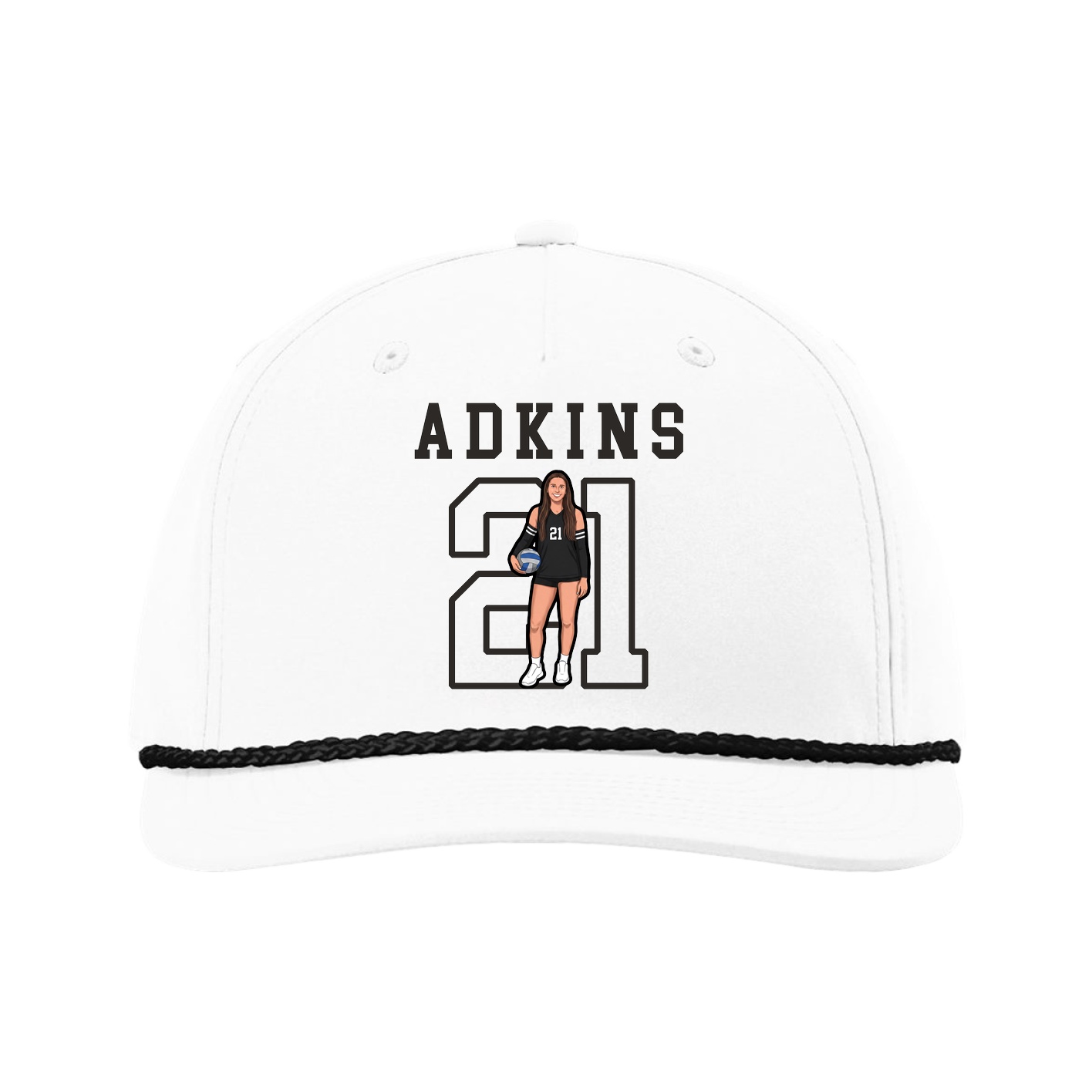 Five-Panel Classic Rope Cap — Shirsey in White