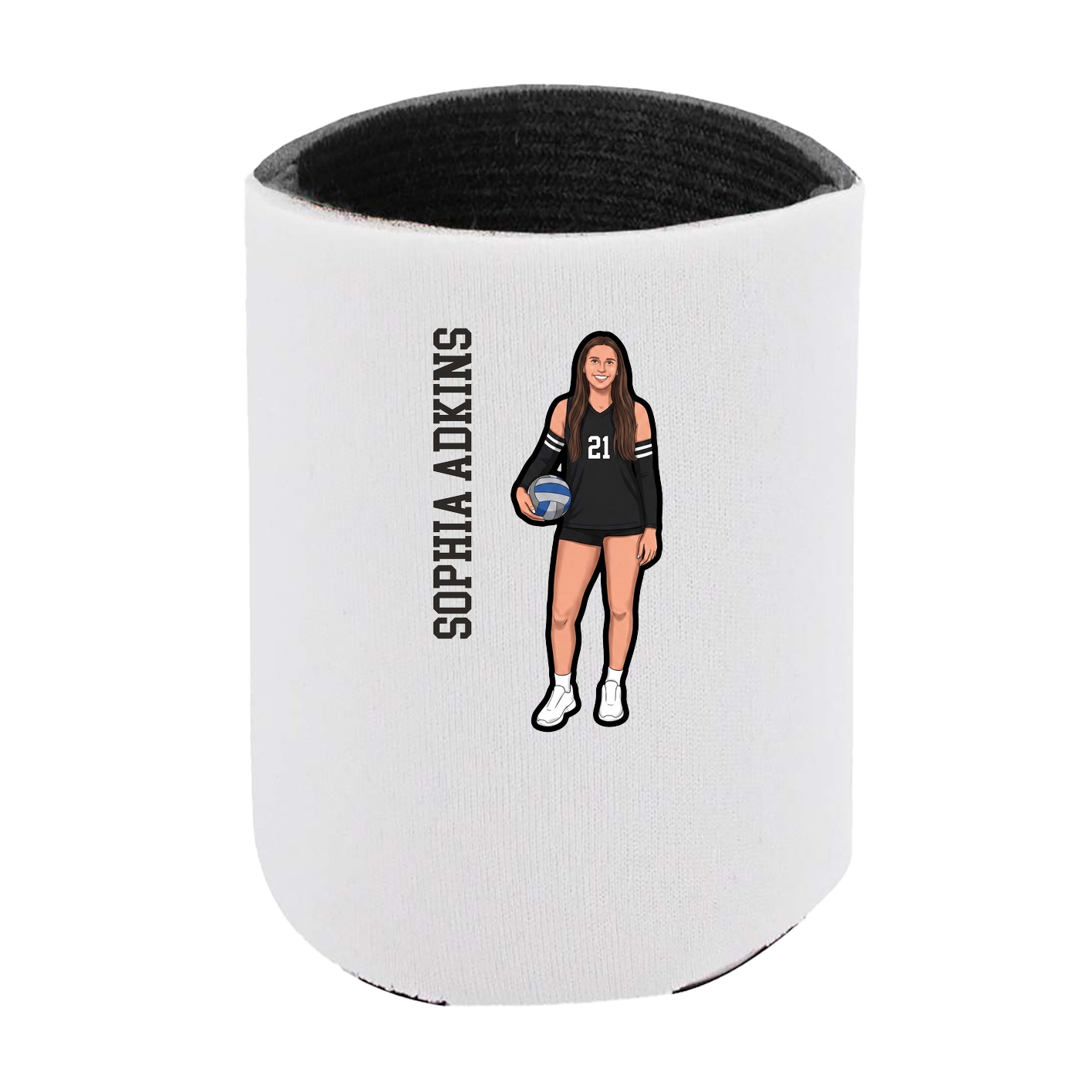 Can Holder — Name Vertical in White