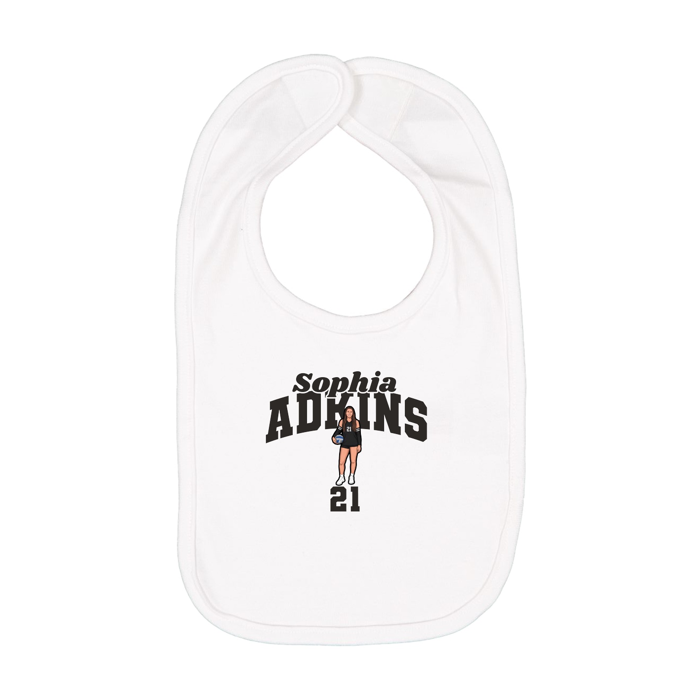 Infant Bib — Signature Arch in White