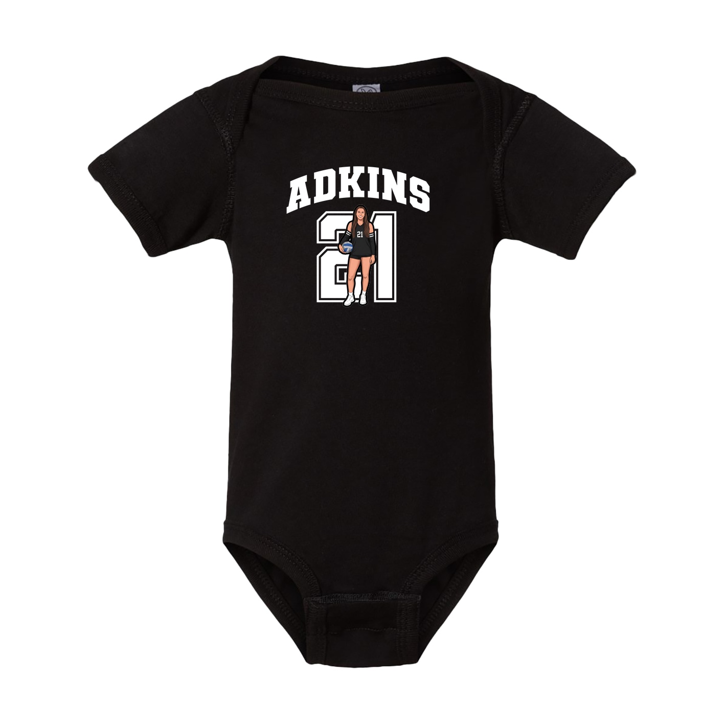 Baby Onesie — Number in Black