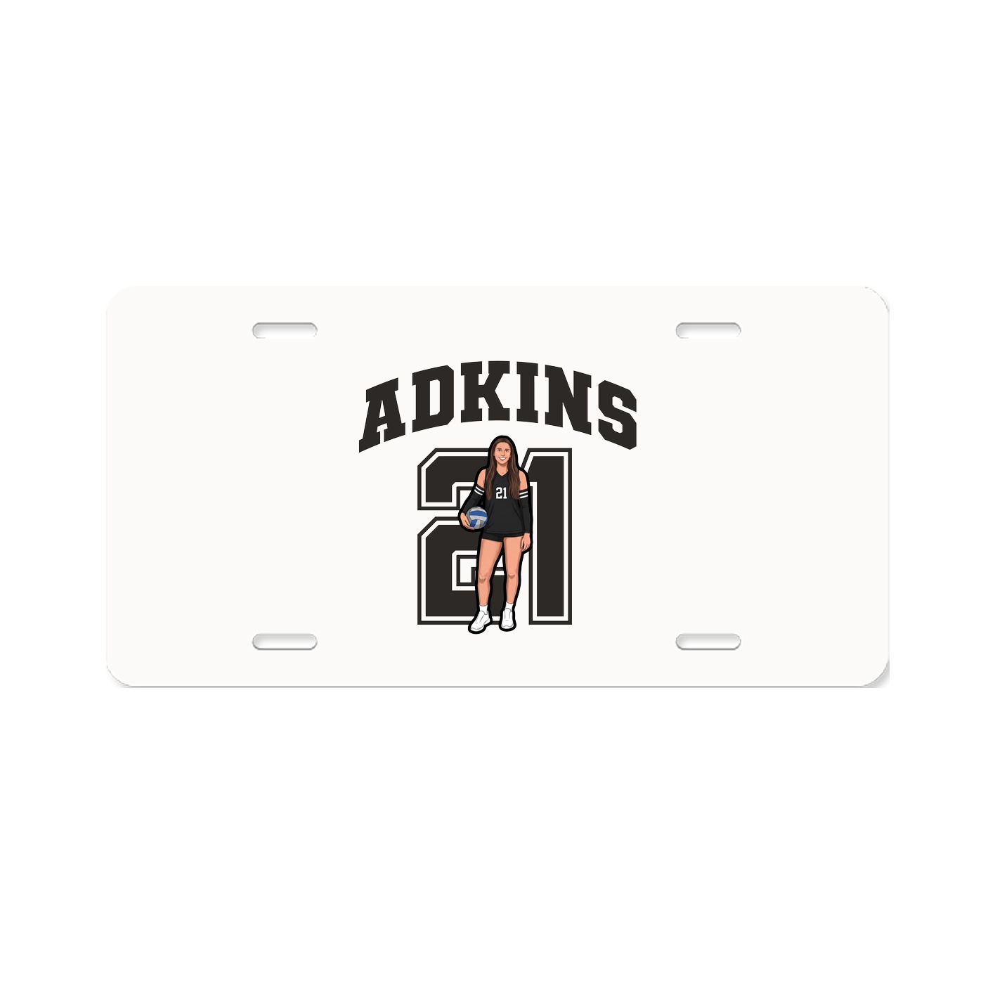License Plate — Number in Classic