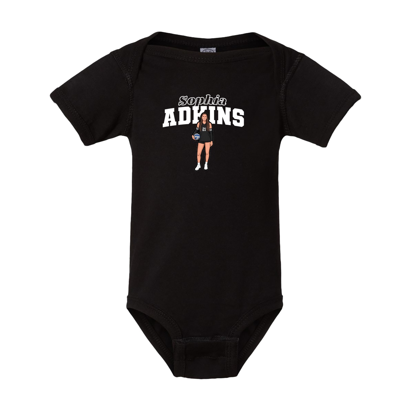 Baby Onesie — Name Arch in Black