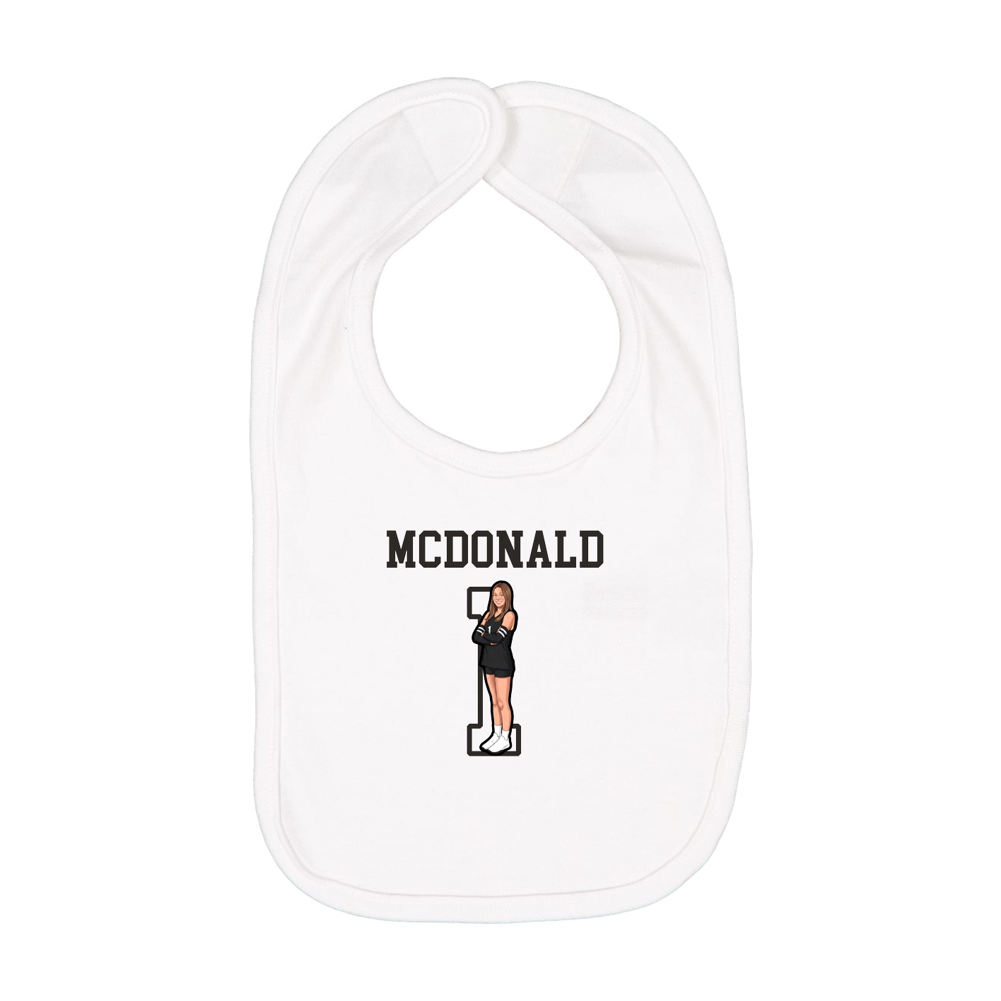 Infant Bib — Shirsey in White