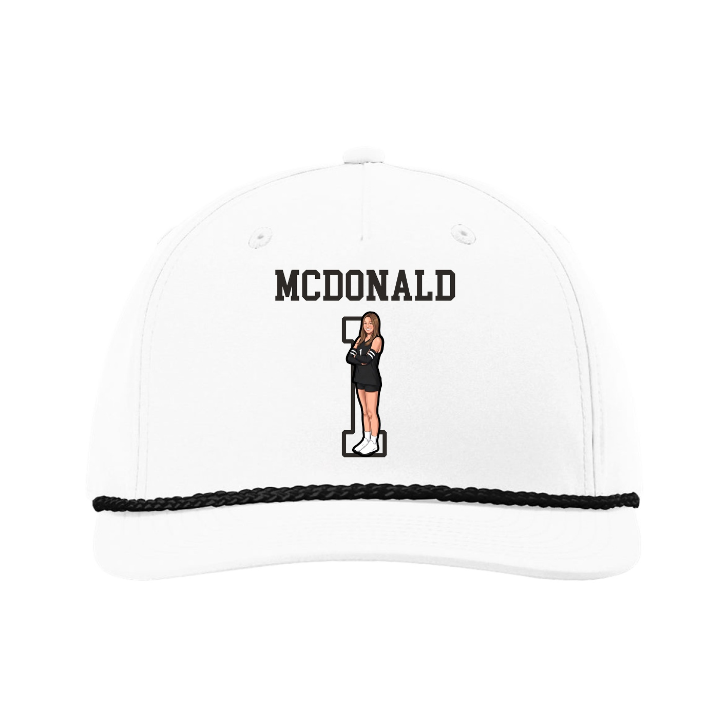 Five-Panel Classic Rope Cap — Shirsey in White