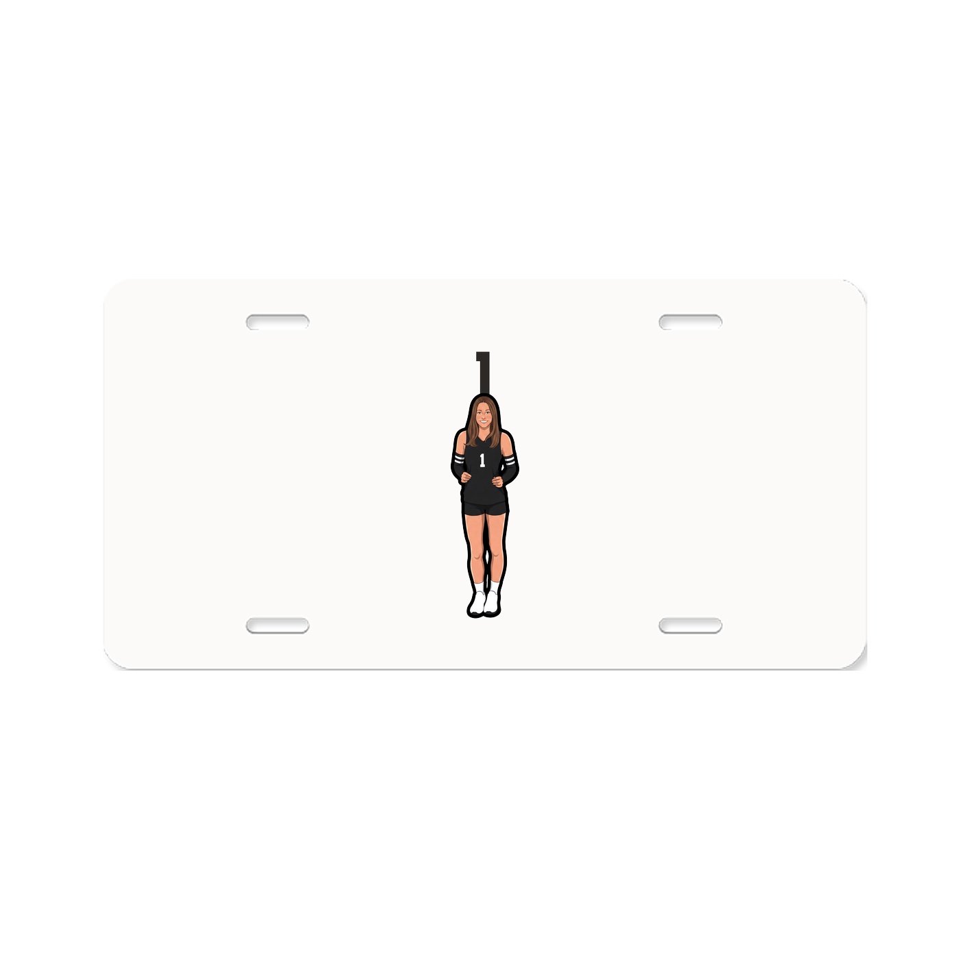 License Plate — Number Top in Classic