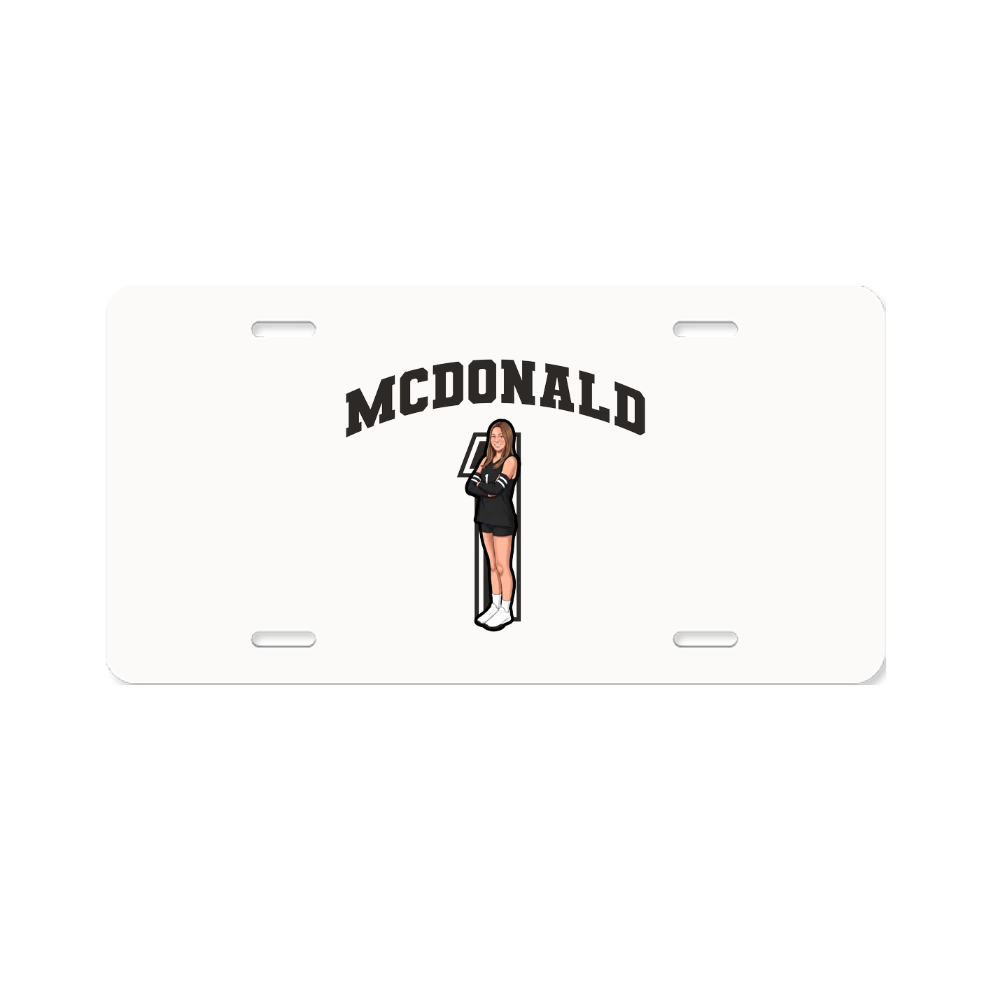 License Plate — Number in Classic
