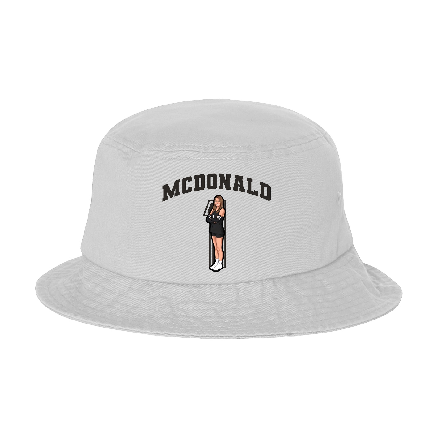 Bucket Cap — Number in White