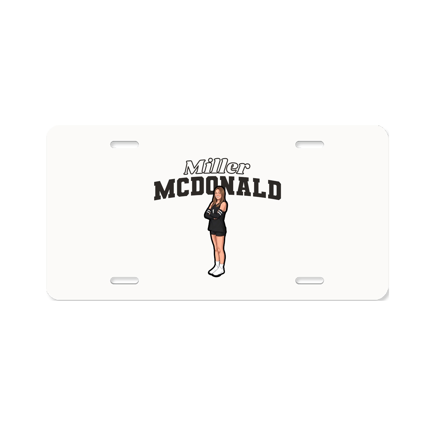 License Plate — Name Arch in Classic