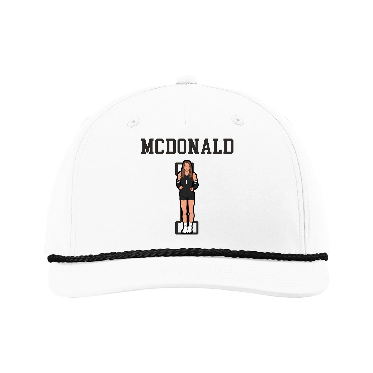 Five-Panel Classic Rope Cap — Shirsey in White