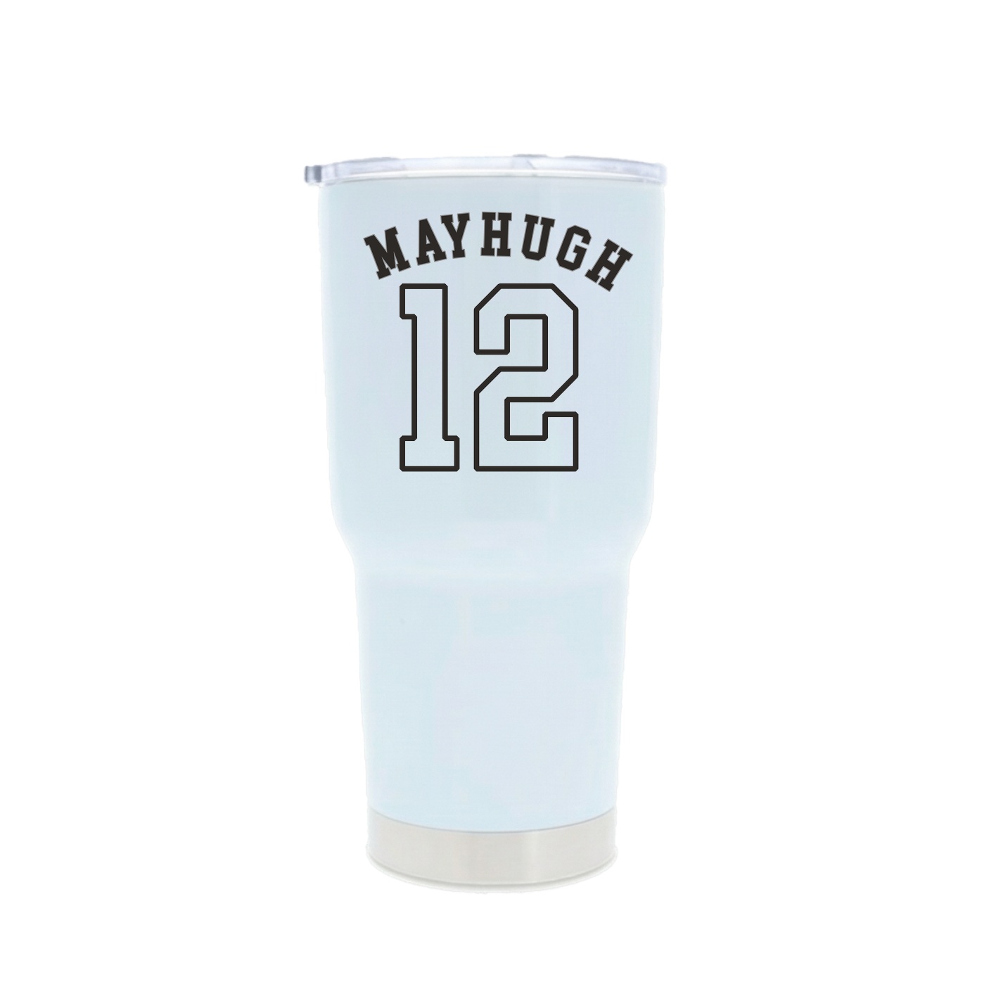 30oz Stainless Steel Tumbler — Shirsey Arch in White