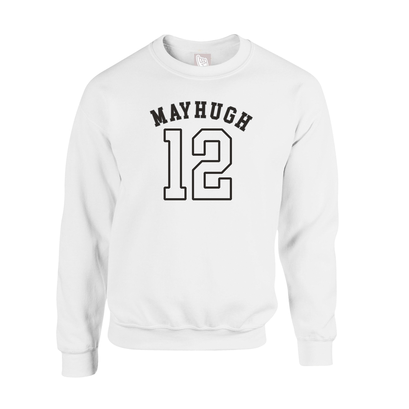 Fleece Crew — Shirsey Arch in White