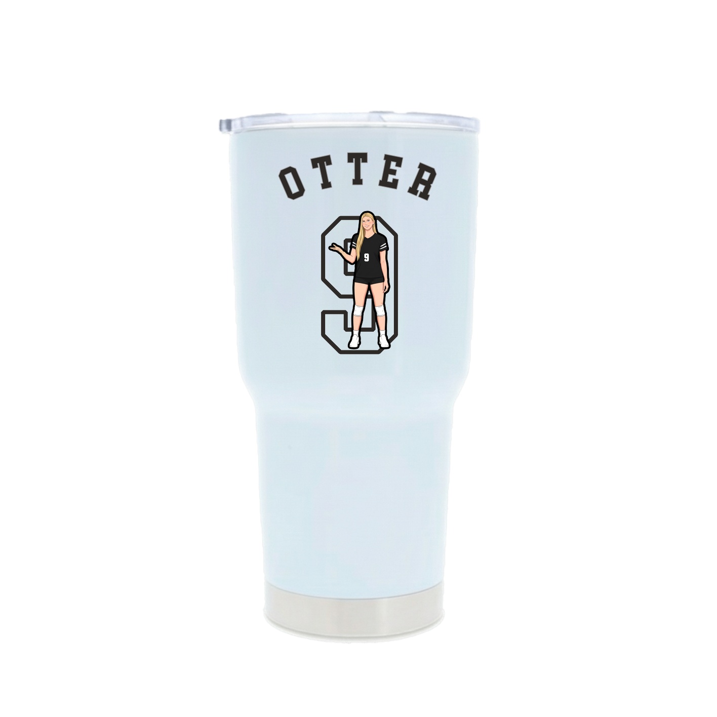 30oz Stainless Steel Tumbler — Shirsey Arch in White