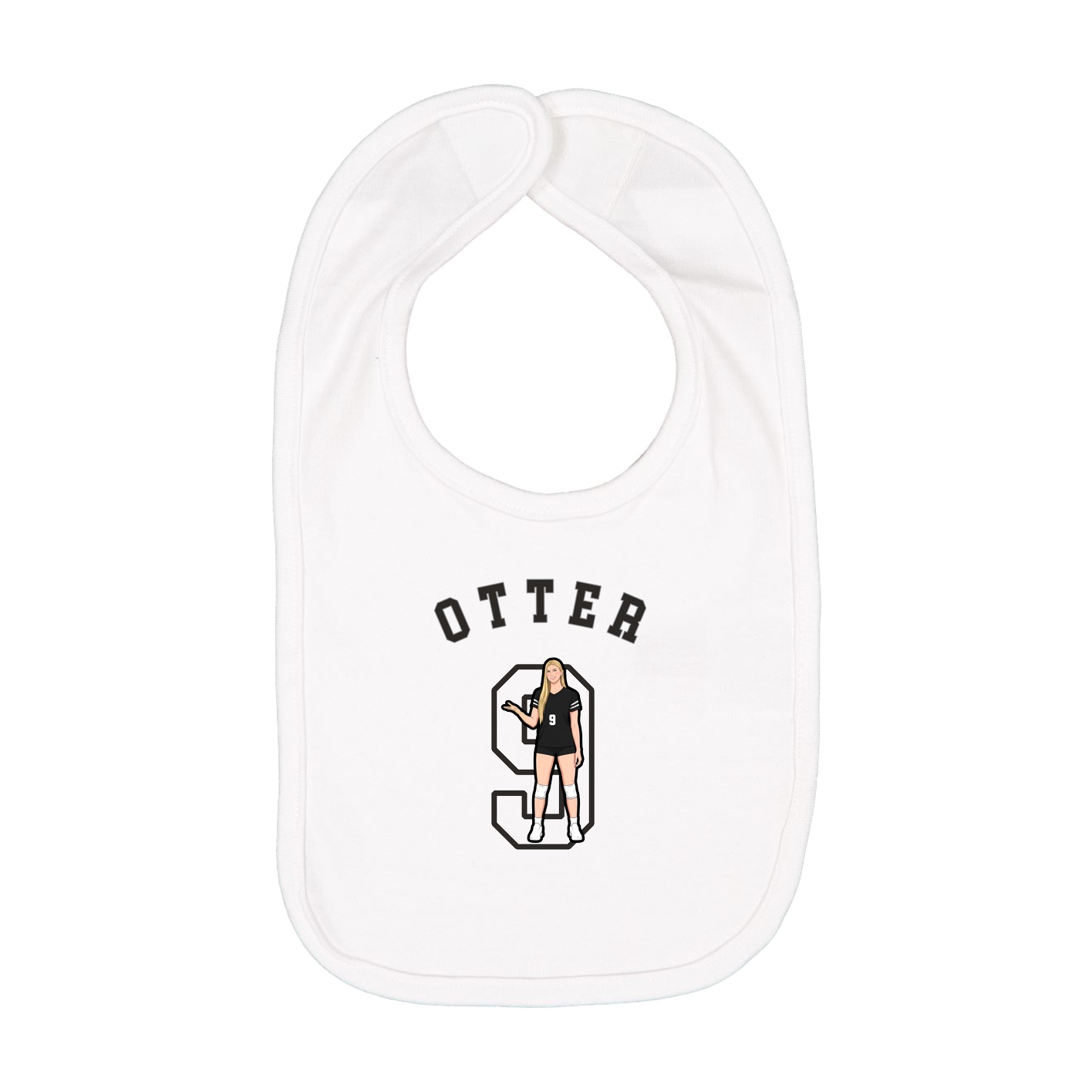 Infant Bib — Shirsey Arch in White