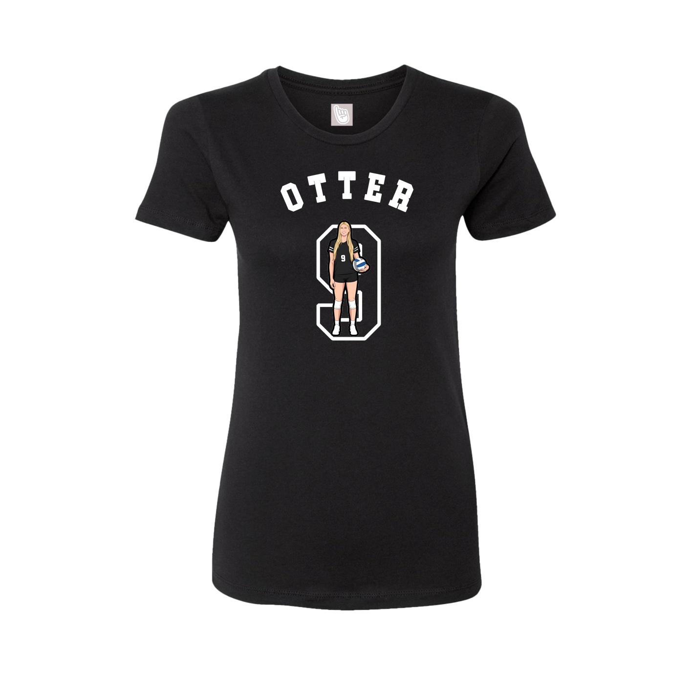 Fitted Women's Tee — Shirsey Arch in Black