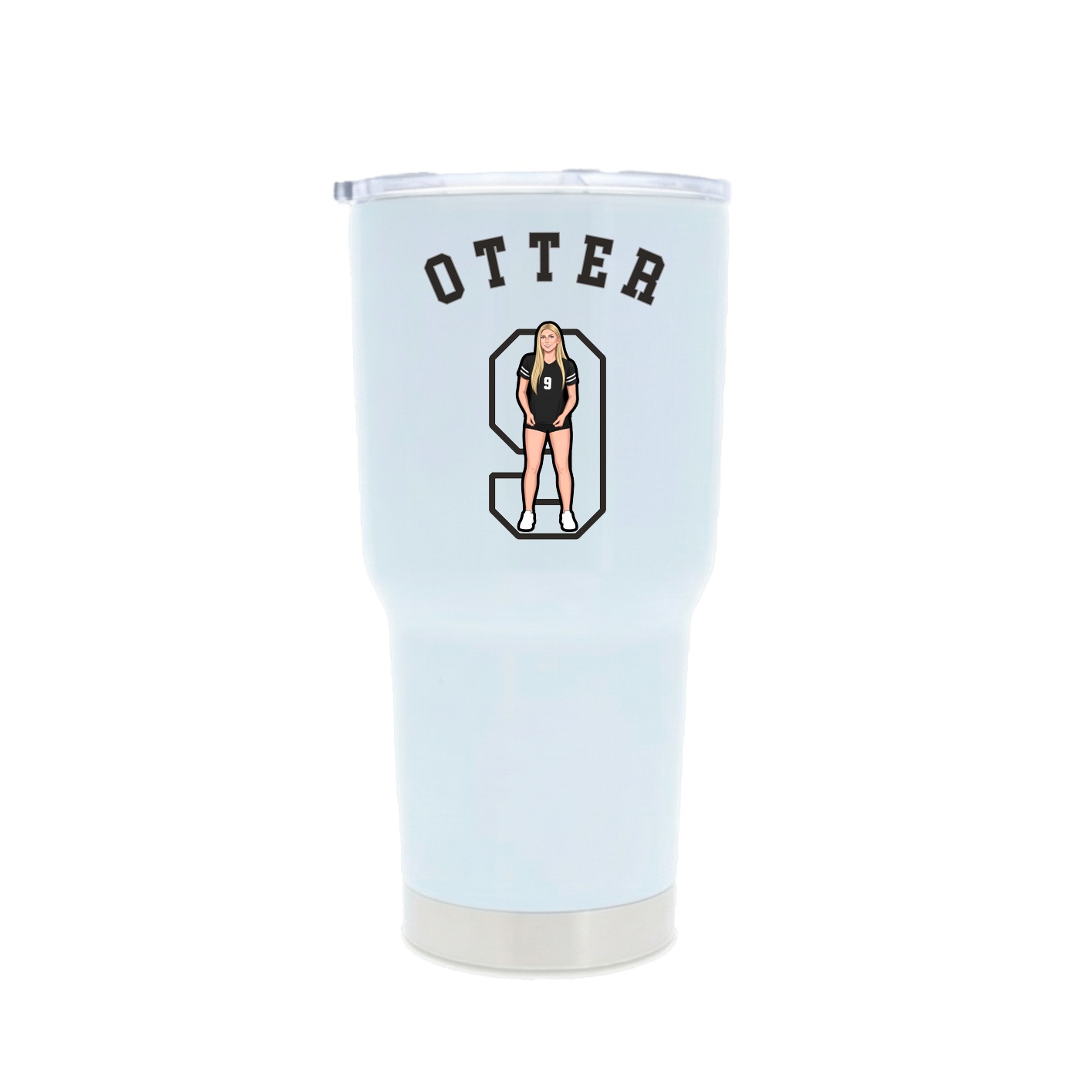 30oz Stainless Steel Tumbler — Shirsey Arch in White
