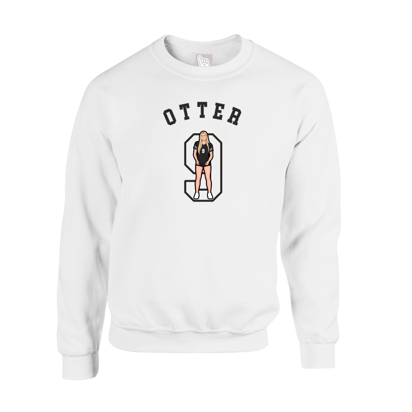 Fleece Crew — Shirsey Arch in White