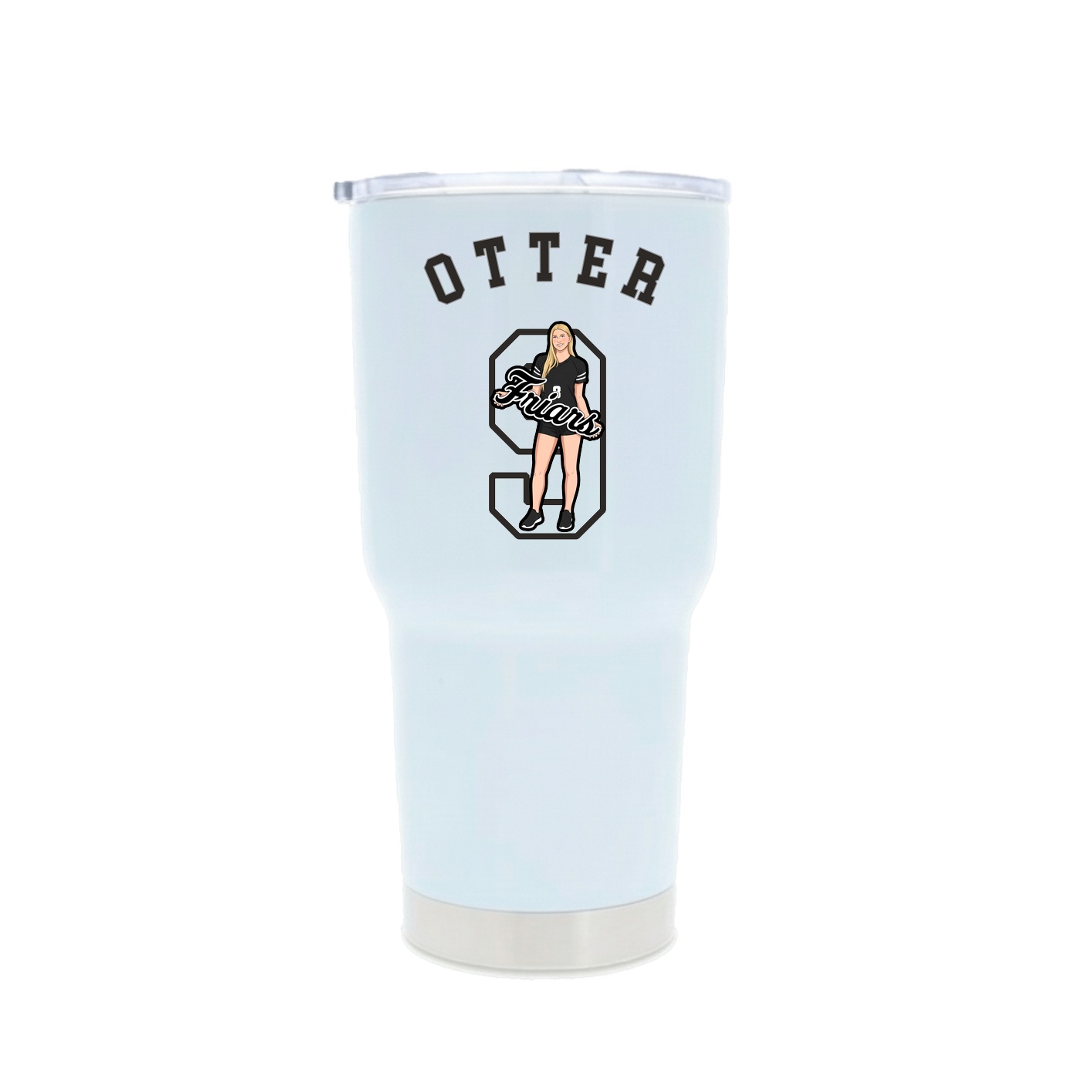 30oz Stainless Steel Tumbler — Shirsey Arch in White