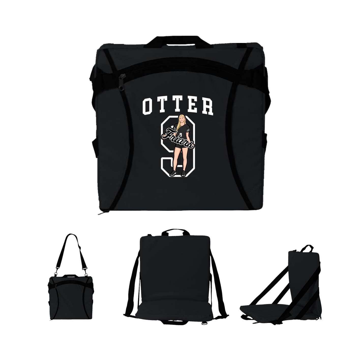 Folding Stadium Seat — Shirsey in Black