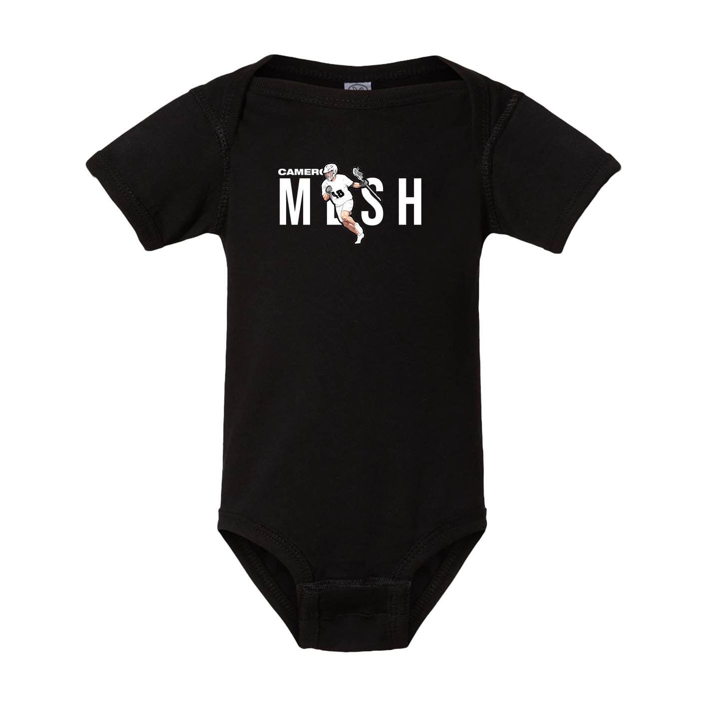 Baby Onesie — Player Name in Black