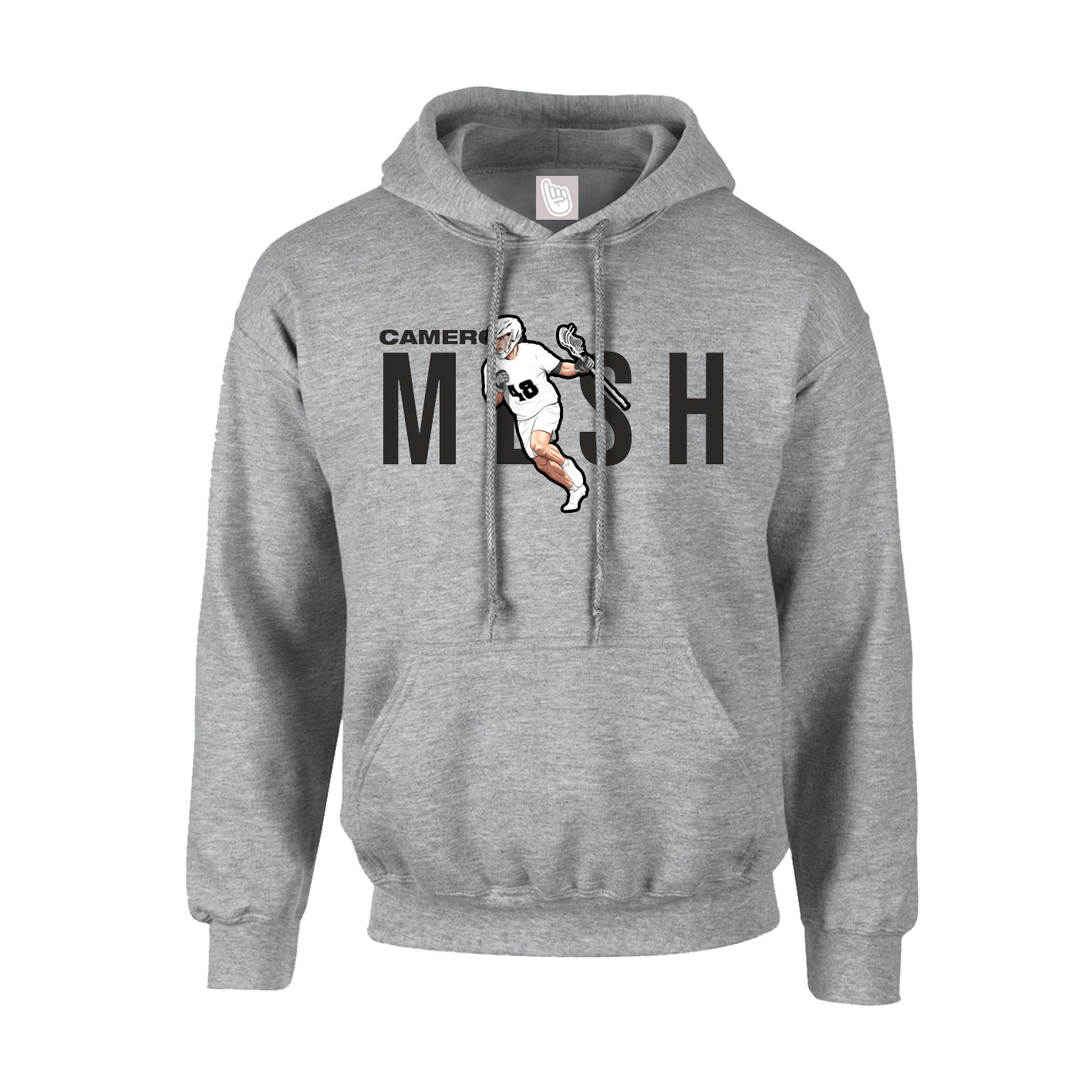 Hoodie — Player Name in Grey