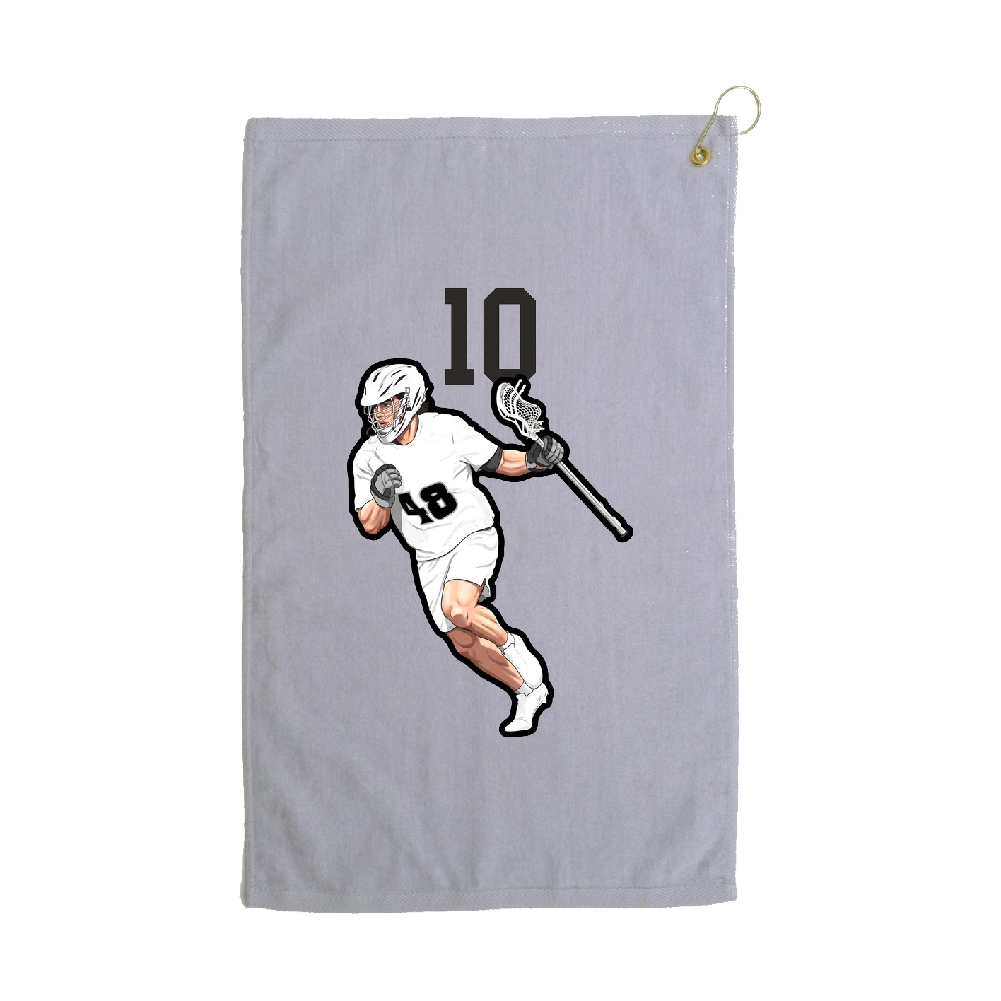 Golf Towel — Number Top in Grey