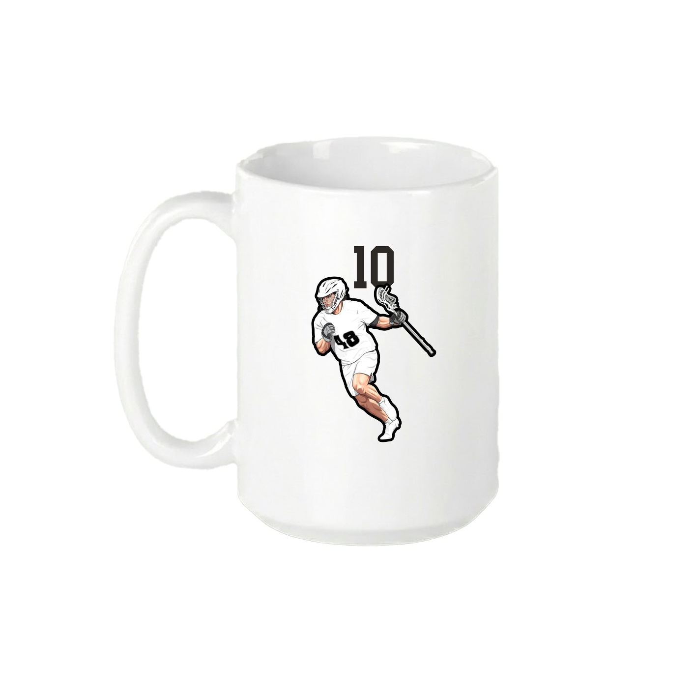 15oz Coffee Mug — Number Top in White