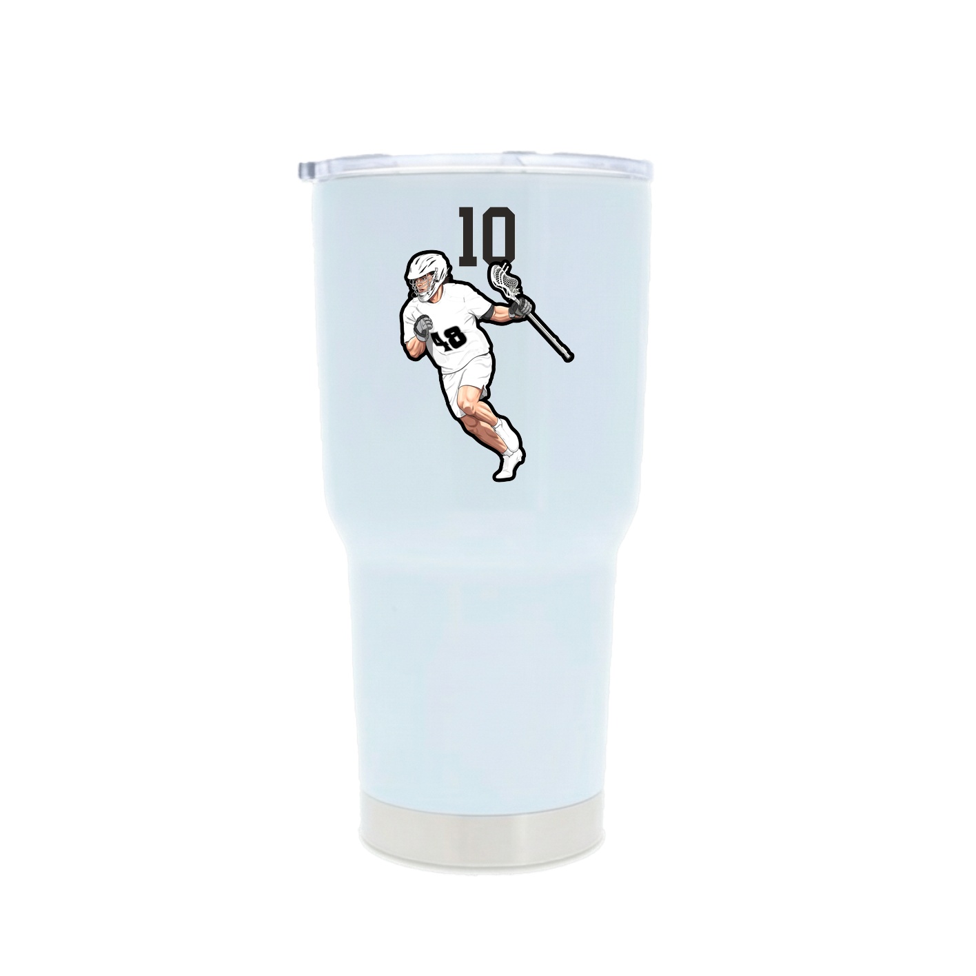 30oz Stainless Steel Tumbler — Number Top in White