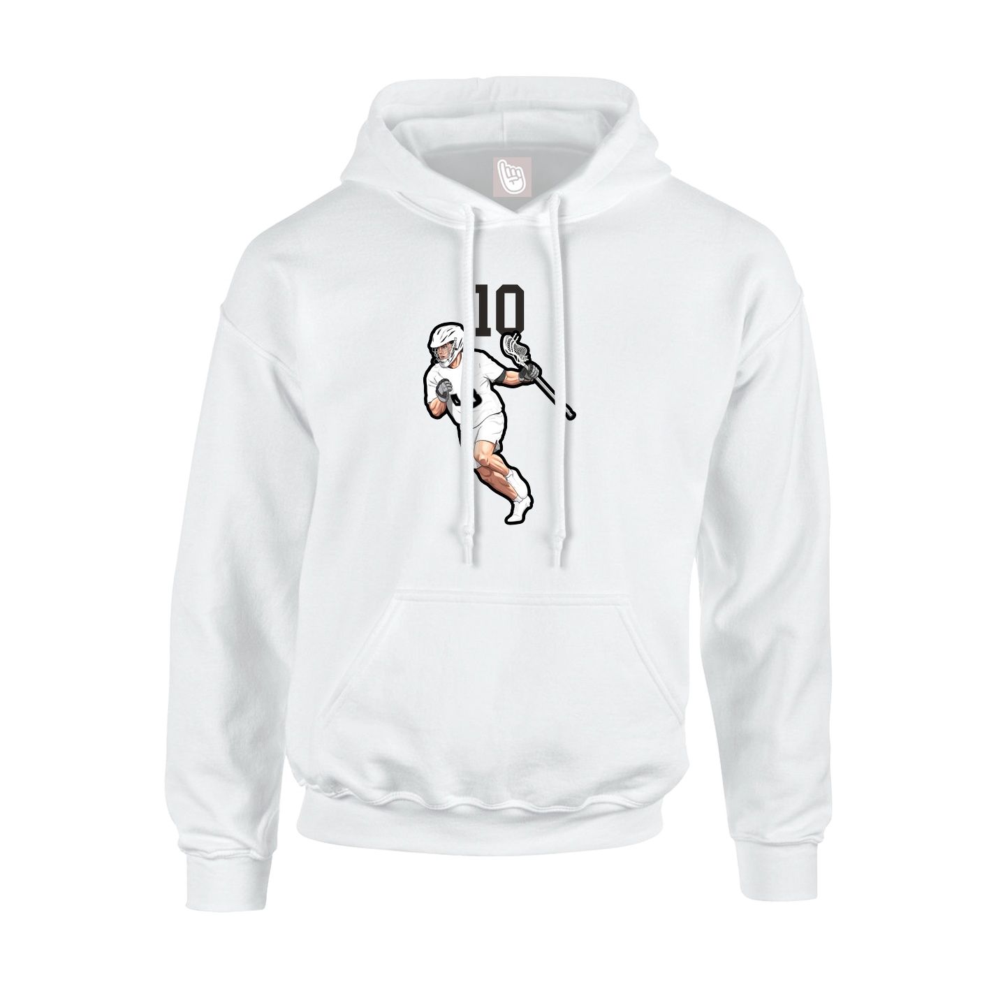 Hoodie — Number Top in White