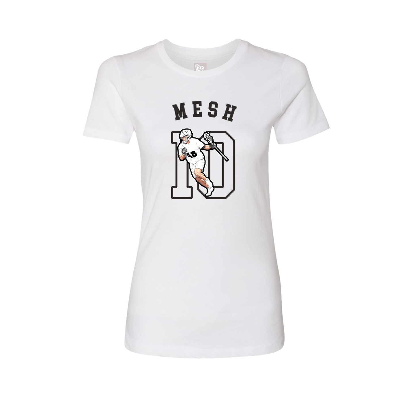 Fitted Women's Tee — Shirsey Arch in White