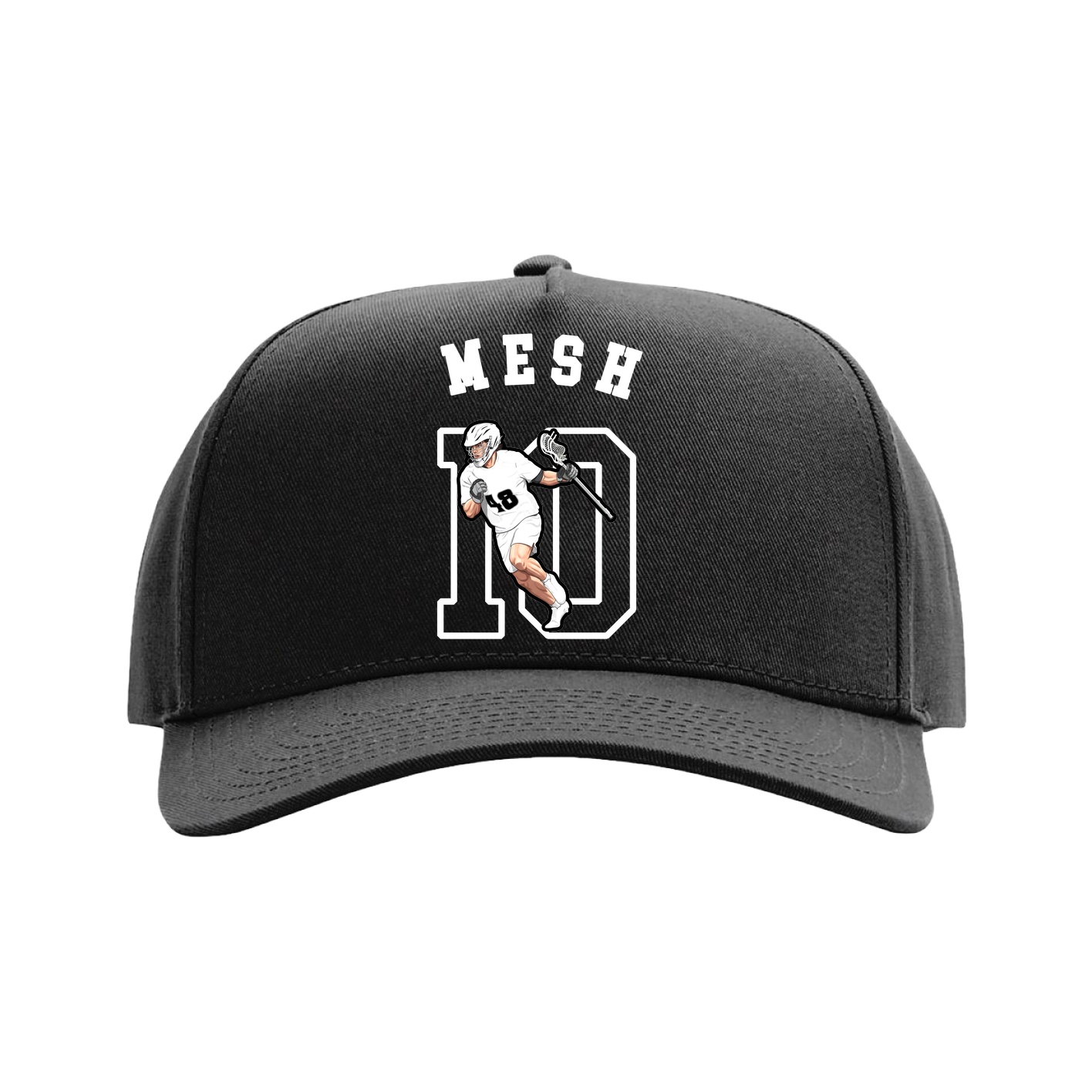 Full Fabric Five-Panel Champ Cap — Shirsey Arch in Black