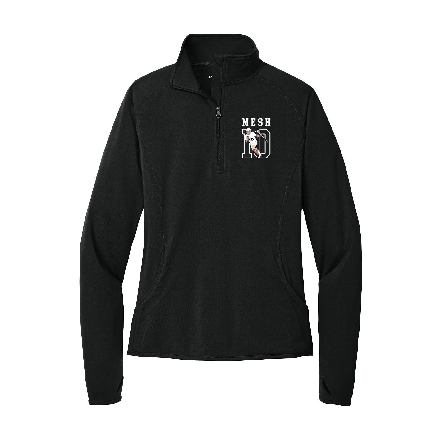 Women's Q-Zip Pullover — Shirsey in Black