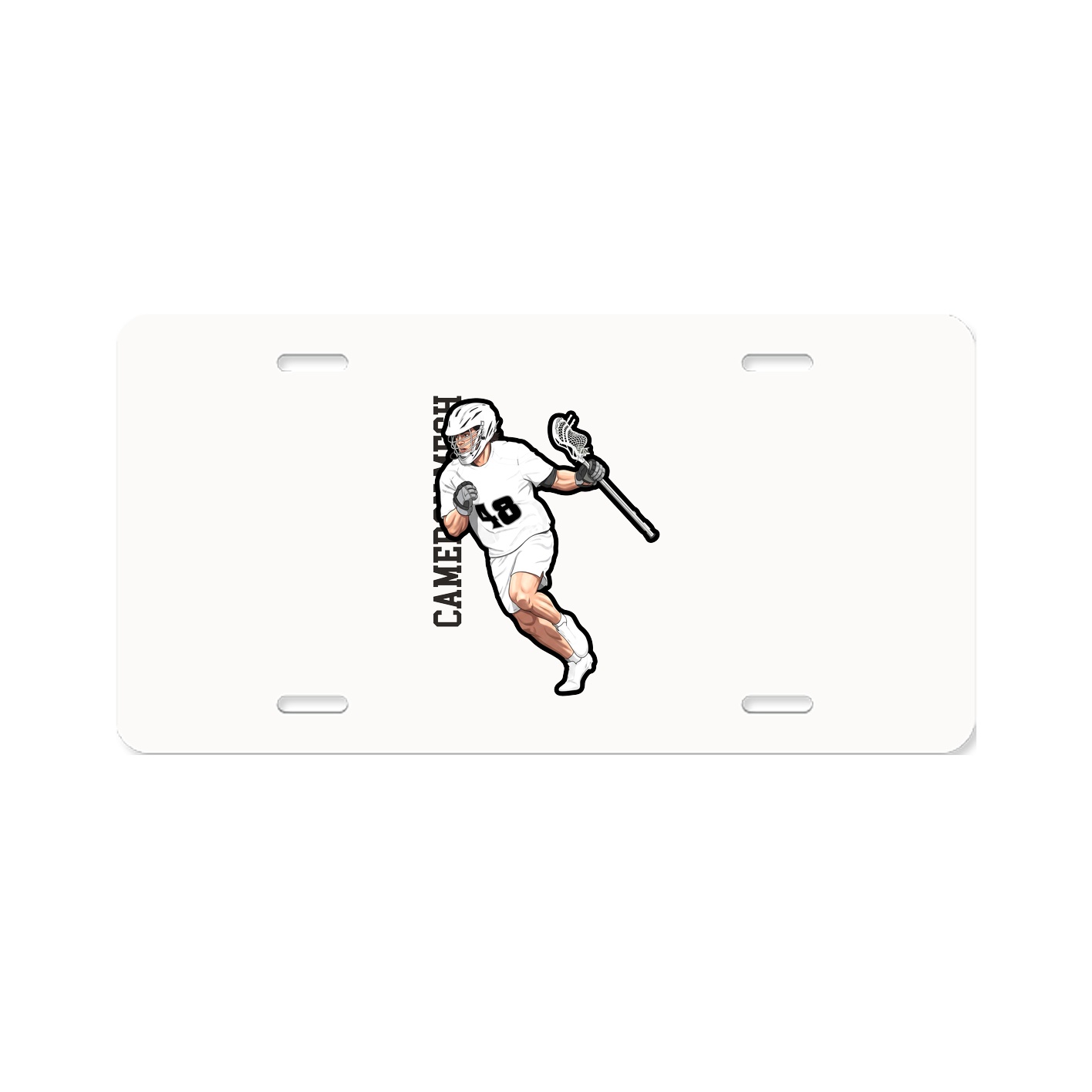 License Plate — Name Vertical in Classic