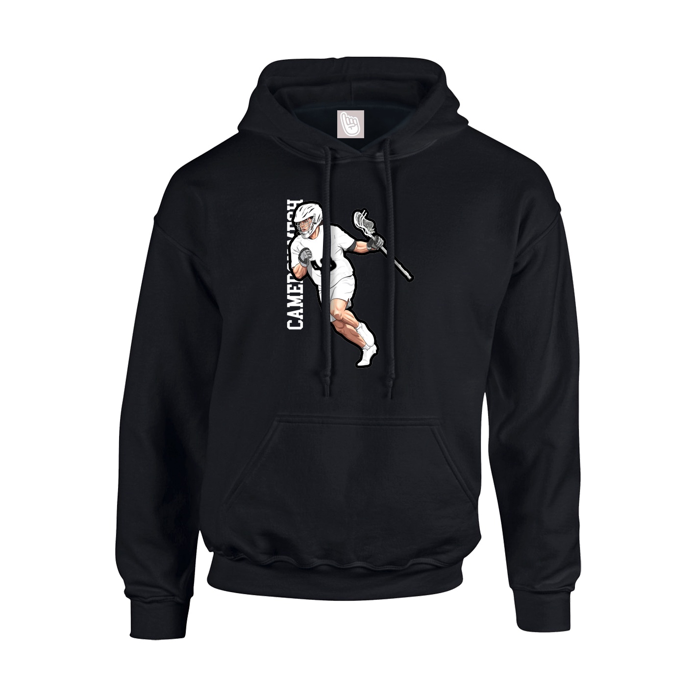 Youth Hoodie — Name Vertical in Black
