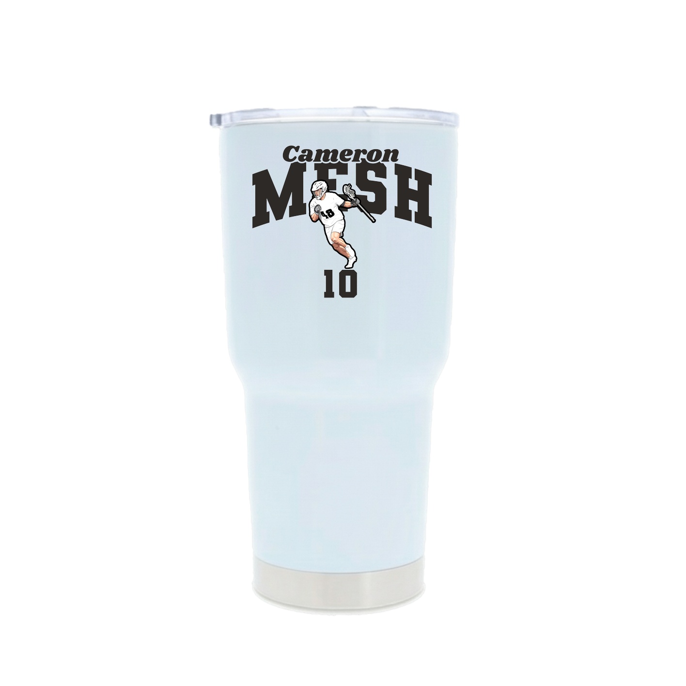 30oz Stainless Steel Tumbler — Signature Arch in White