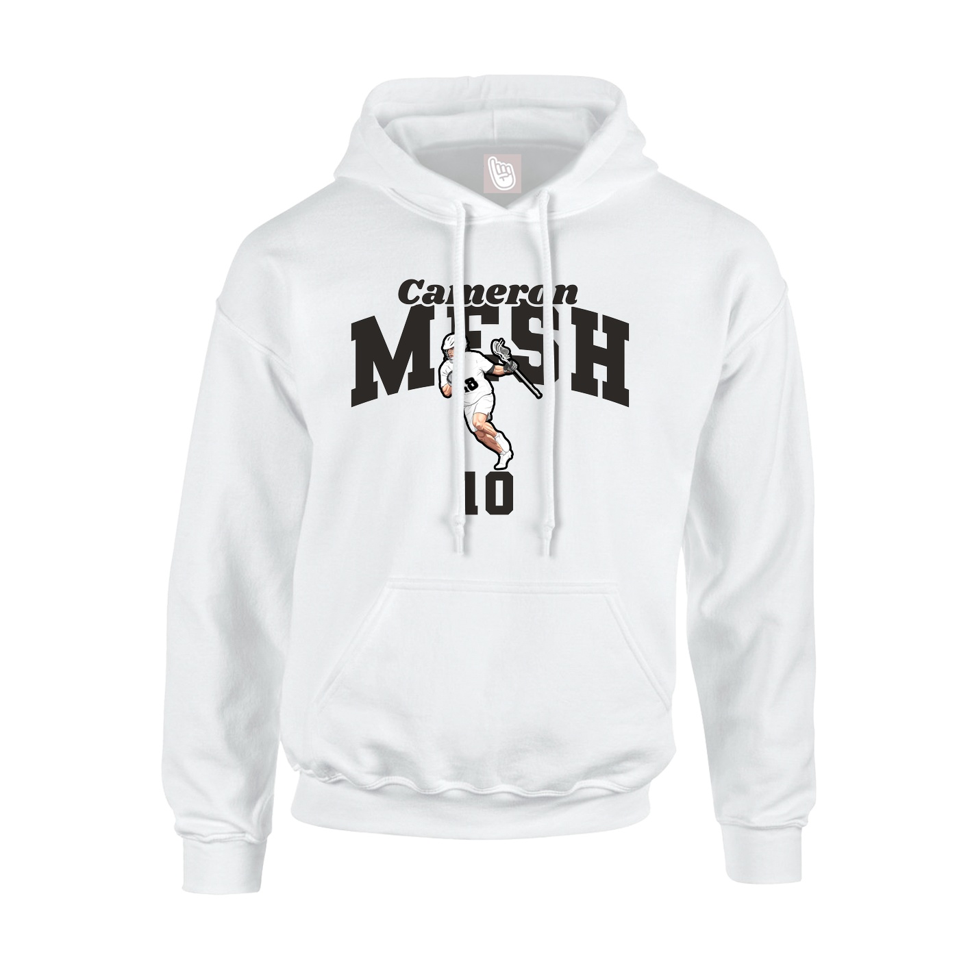 Youth Hoodie — Signature Arch in White