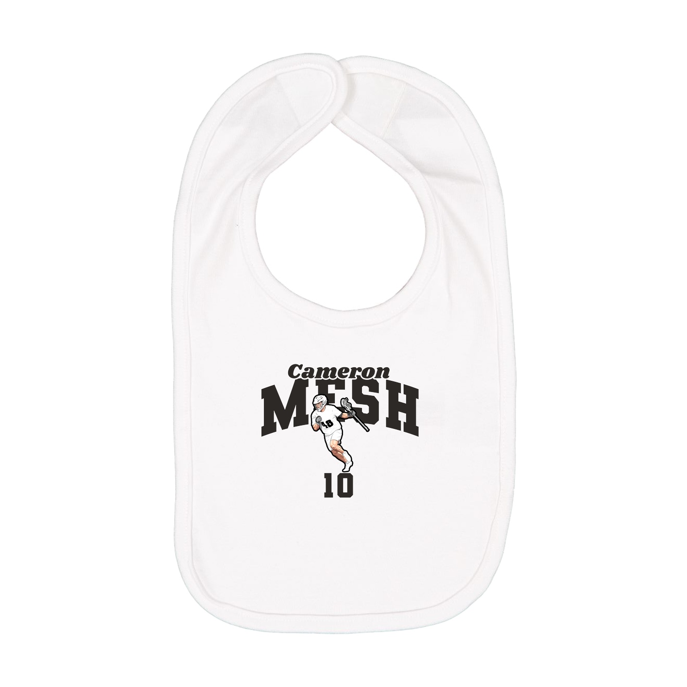 Infant Bib — Signature Arch in White
