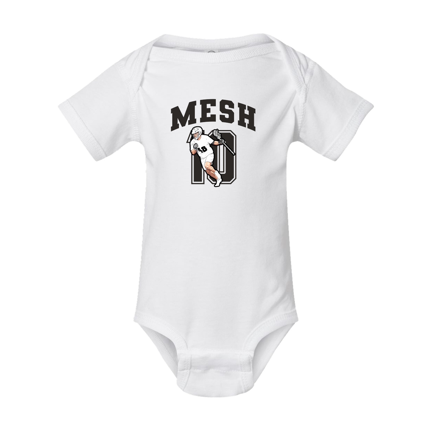 Baby Onesie — Number in White