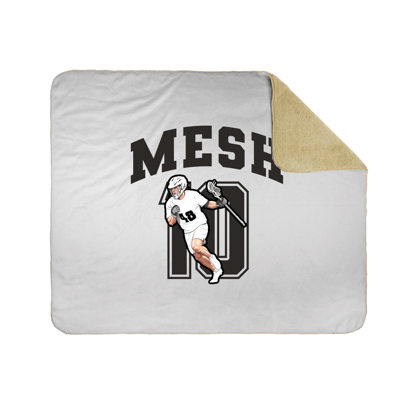 Throw Blanket — Number in White