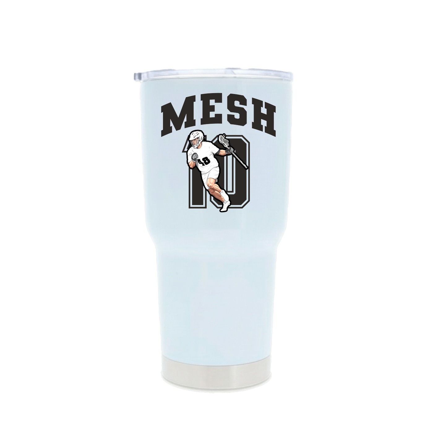 30oz Stainless Steel Tumbler — Number in White