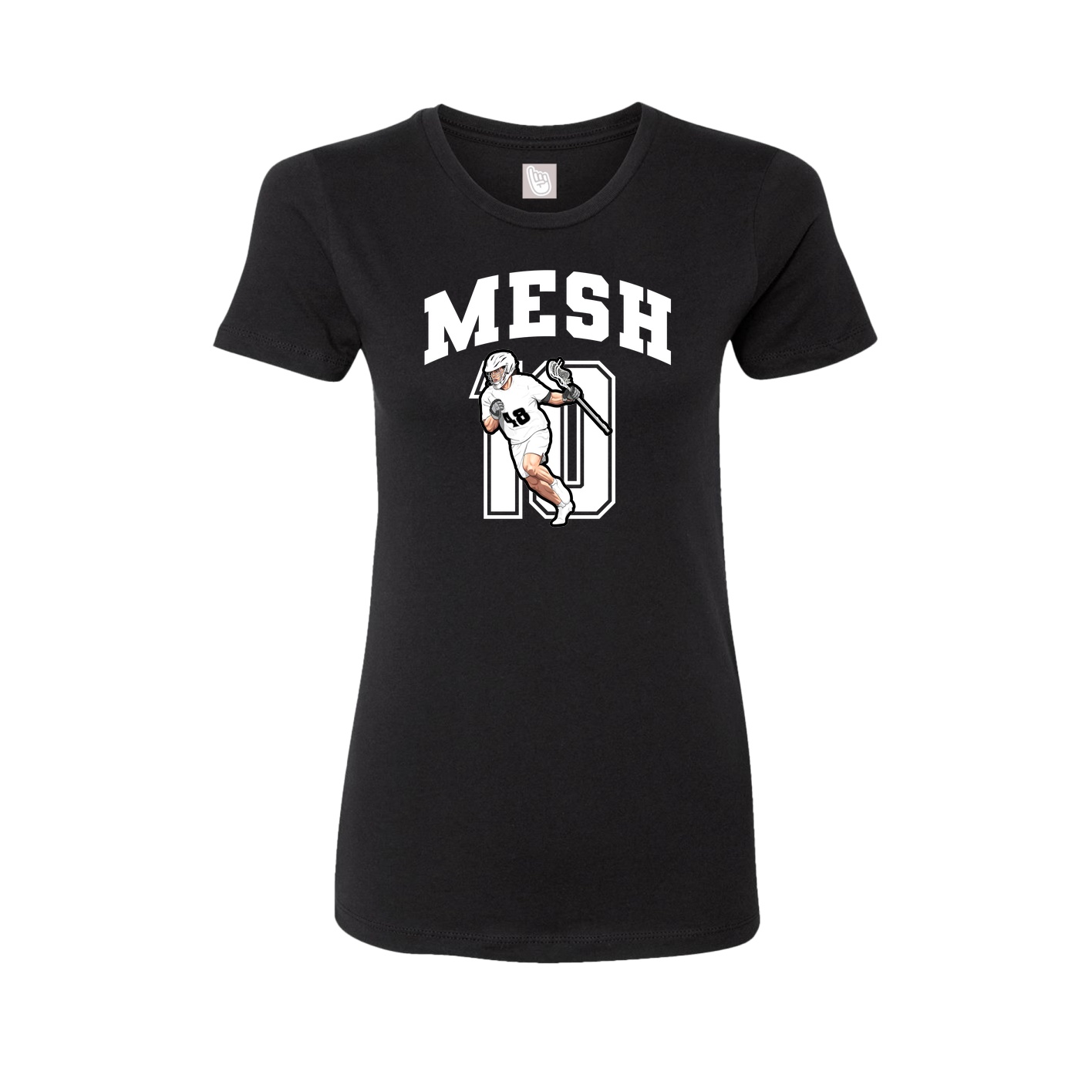Fitted Women's Tee — Number in Black